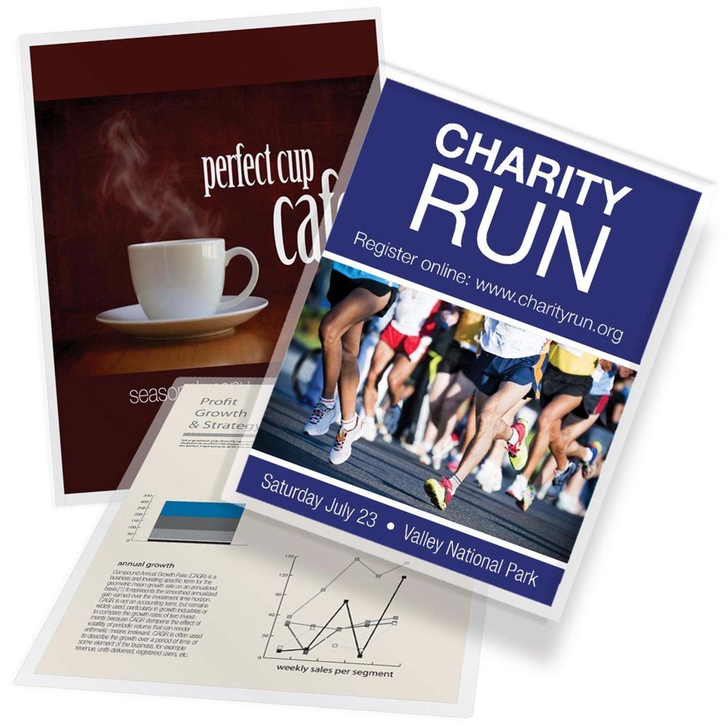 Pochette de plastification thermique, 50/paquet - Moustache® - format lettre, 3 MIL