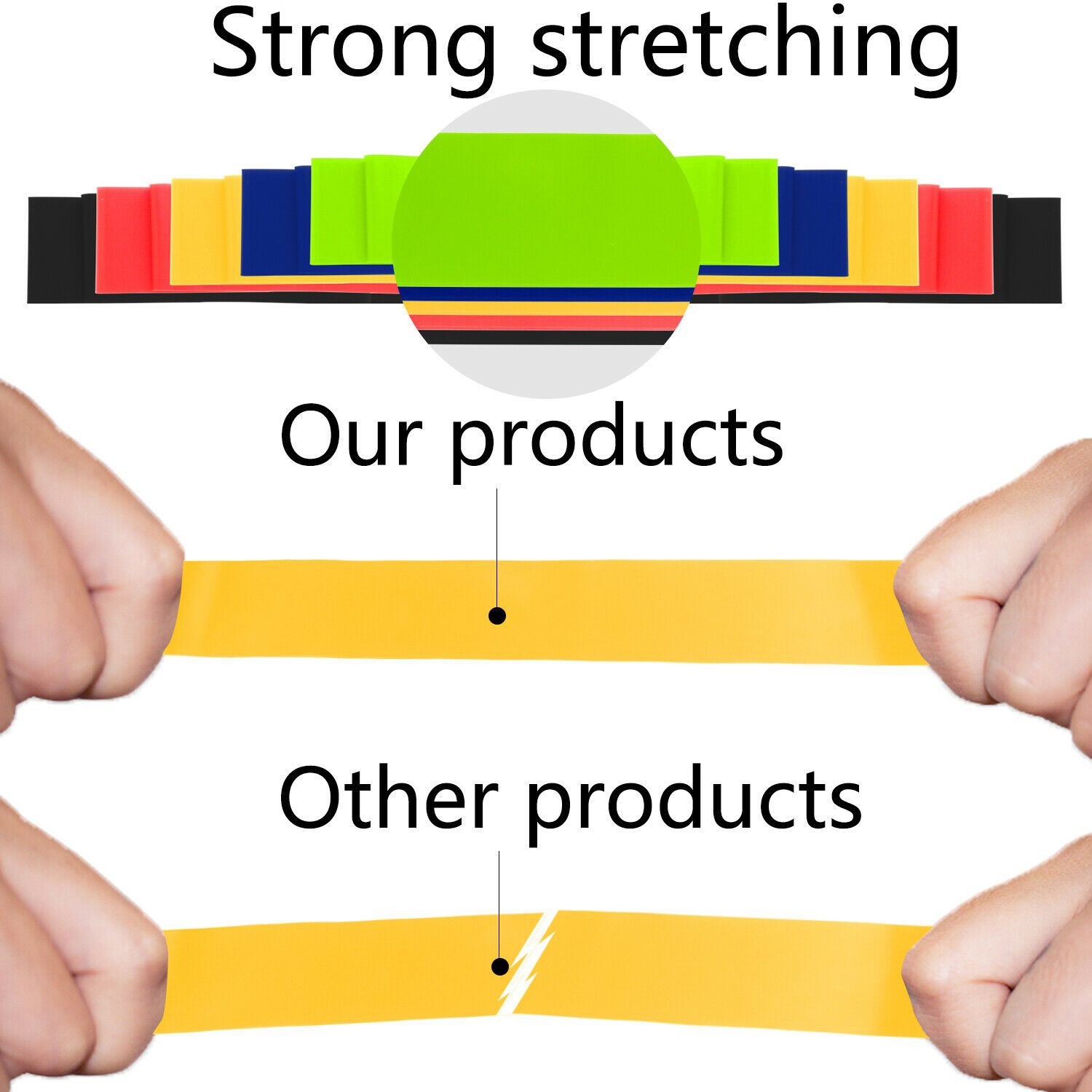 ISTAR 17 PCS Resistance Bands Set Workout Bands, 5 Stackable Exercise Bands with Handles, 5 Loop Resistance Bands, Door Anchor, Ankle Straps, Carry