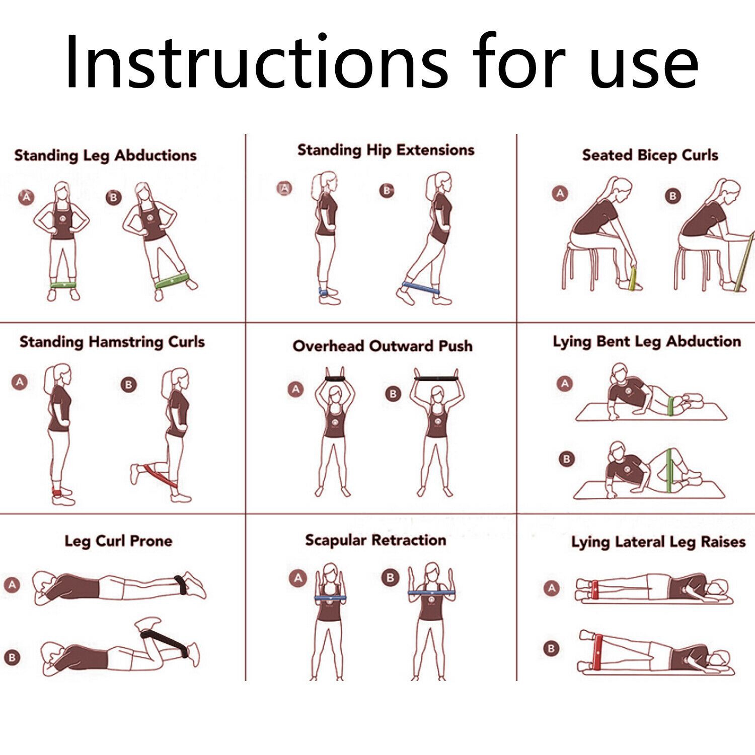 ISTAR 17 PCS Resistance Bands Set Workout Bands, 5 Stackable Exercise Bands with Handles, 5 Loop Resistance Bands, Door Anchor, Ankle Straps, Carry