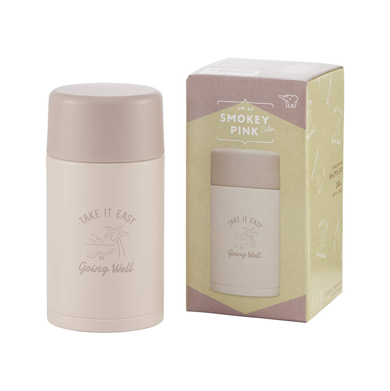 Zojirushi Stainless Mug SM-ZP24 8oz. Smokey Pink