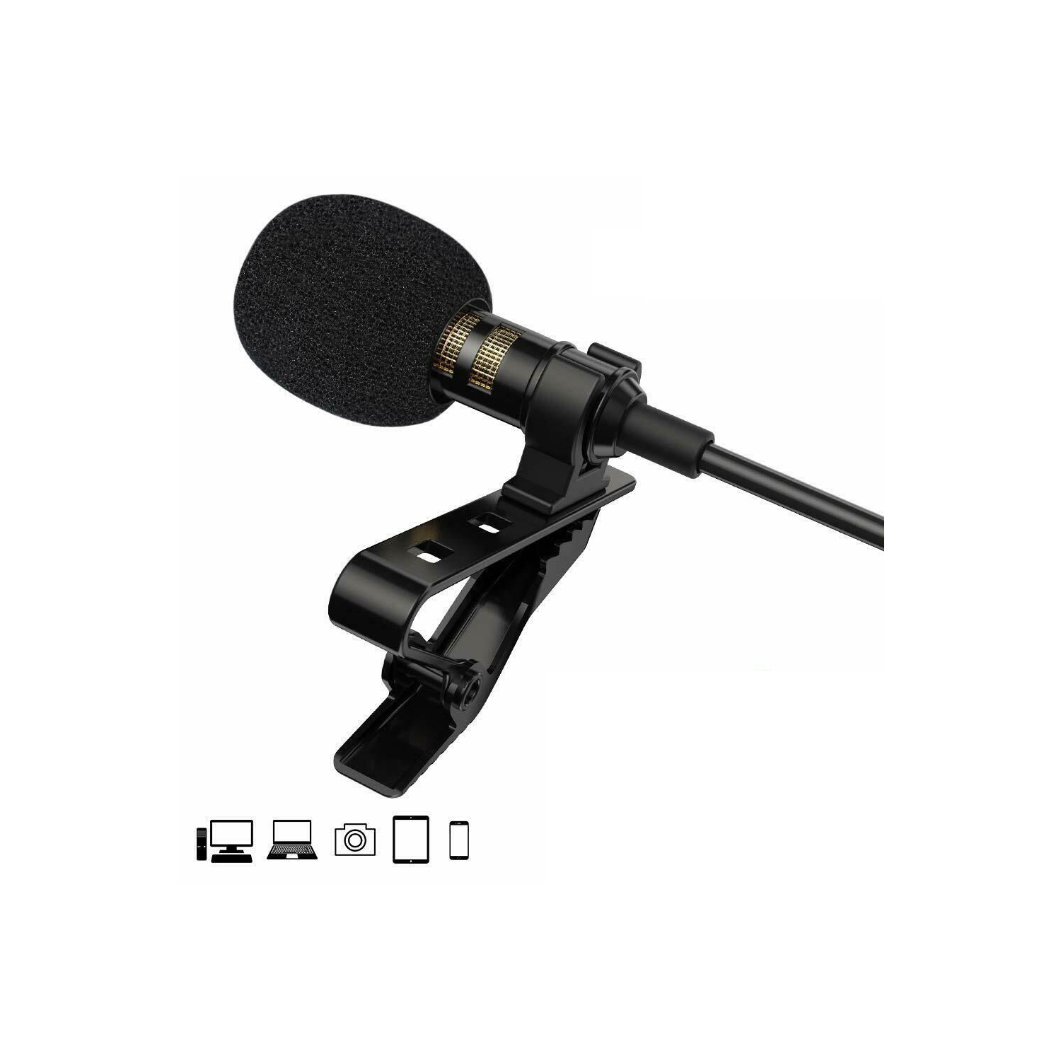 Micro-cravate ISTAR Micro-cravate micro-cravate à une tête 3,5&nbsp;mm AUX pour téléphone intelligent, ordinateur portatif Autre ensemble de 2