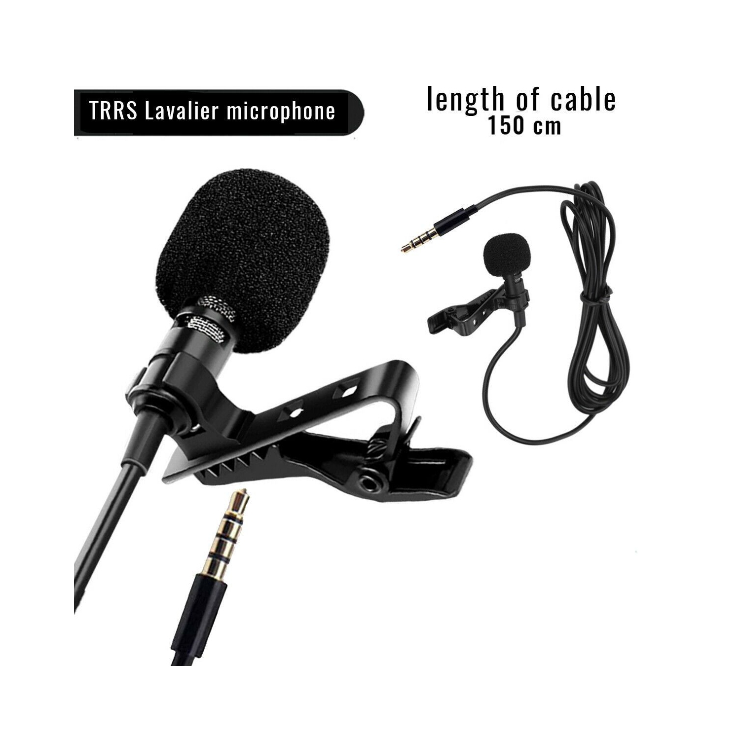 Micro-cravate ISTAR Micro-cravate micro-cravate à une tête 3,5&nbsp;mm AUX pour téléphone intelligent, ordinateur portatif Autre ensemble de 2