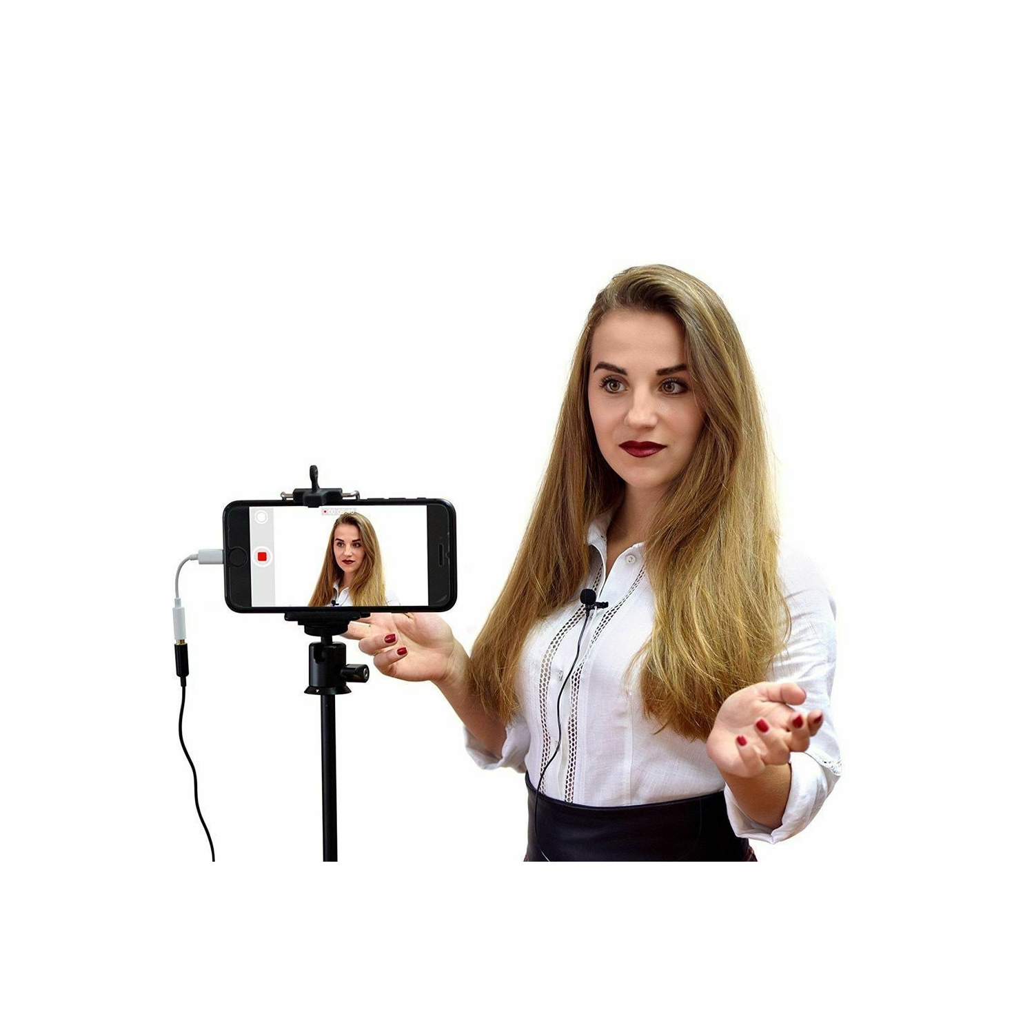 Micro-cravate ISTAR Micro-cravate micro-cravate à une tête 3,5&nbsp;mm AUX pour téléphone intelligent, ordinateur portatif Autre ensemble de 2