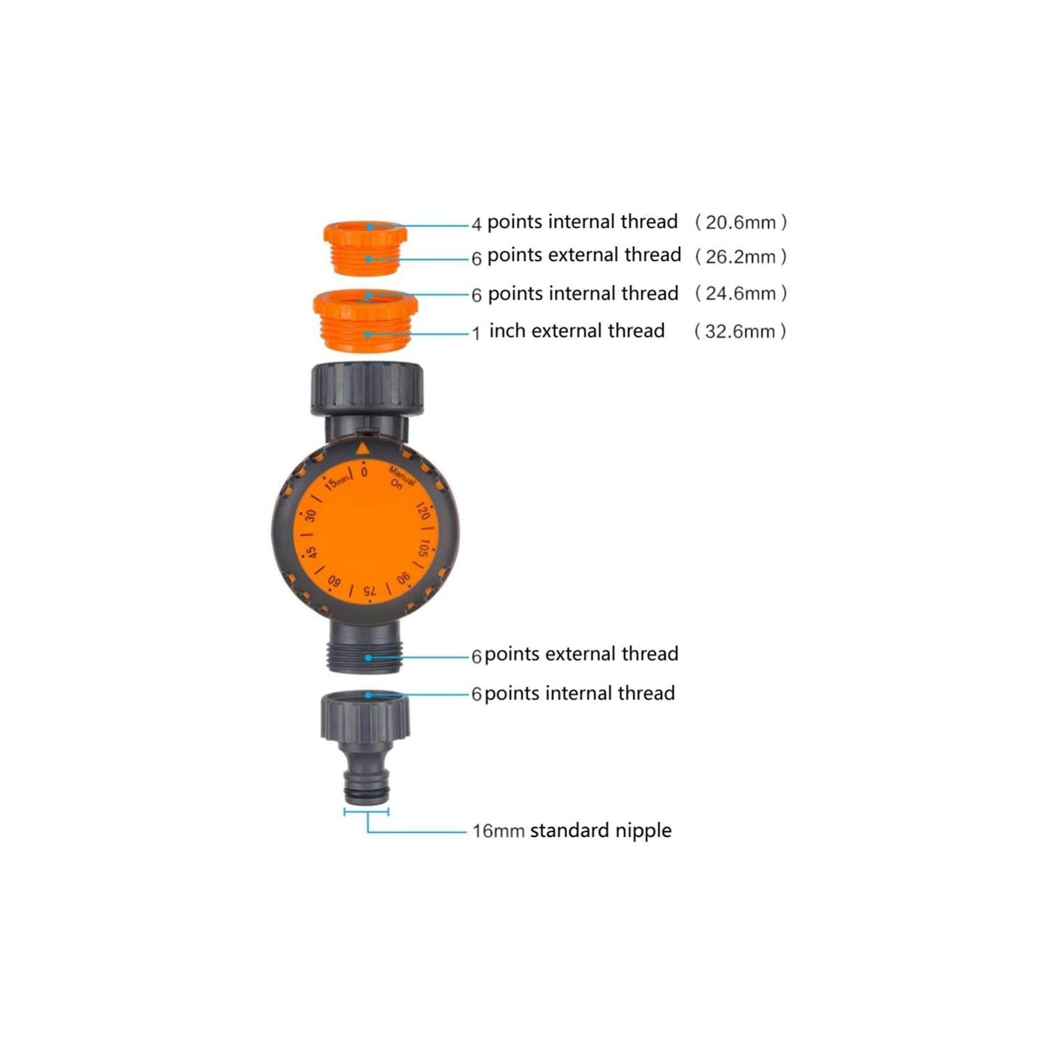 ISTAR Automatic Hose Faucet Watering Timer Sprinkle Timer Garden Water Pipe Controller