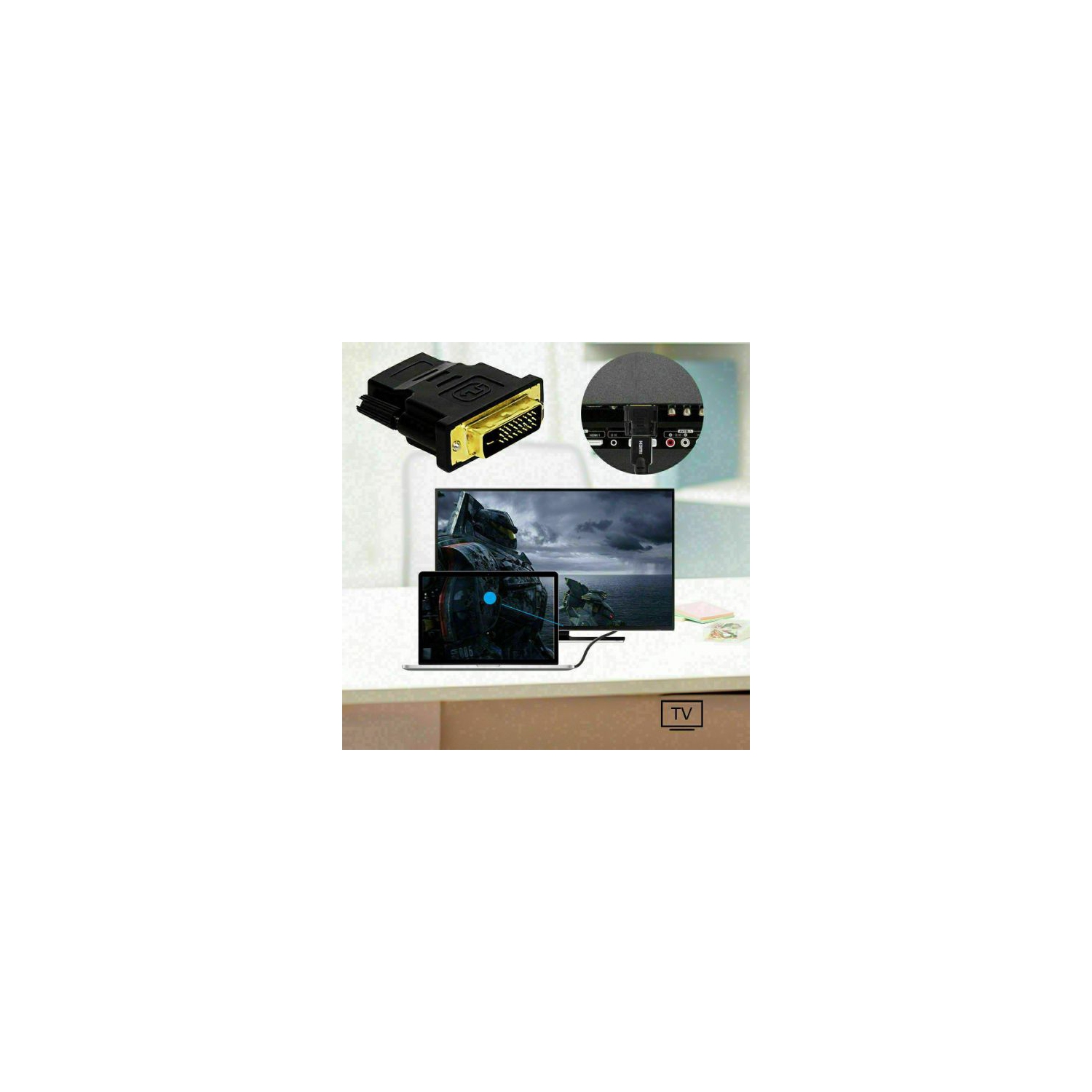 DVI-D 24+1 Pin male Adapter Monitor Cable Connector Converter