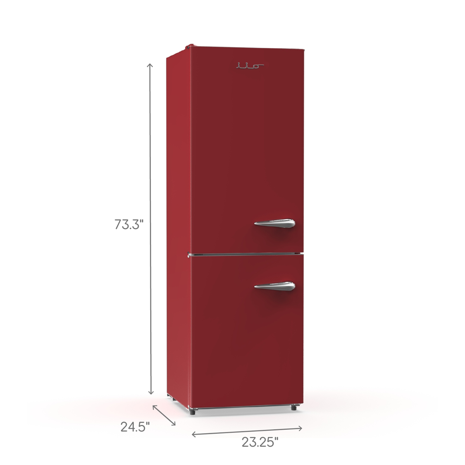 iio 11 Cu. Ft. Frost Free Energy Star Retro Refrigerator with Bottom Freezer