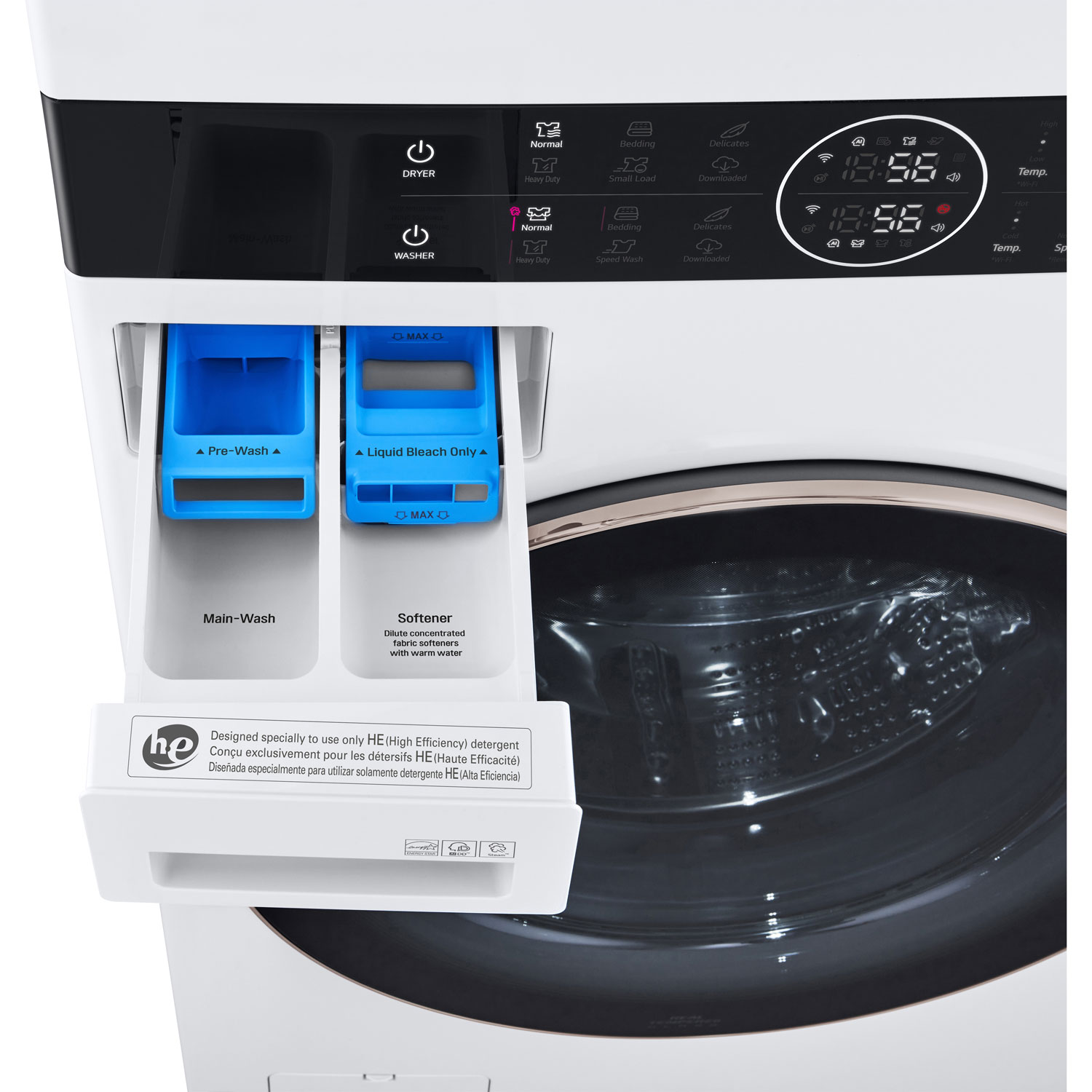 LG WashTower 5.2 Cu. Ft. Electric Washer & 7.4 Cu. Ft. Dryer Laundry Centre - White