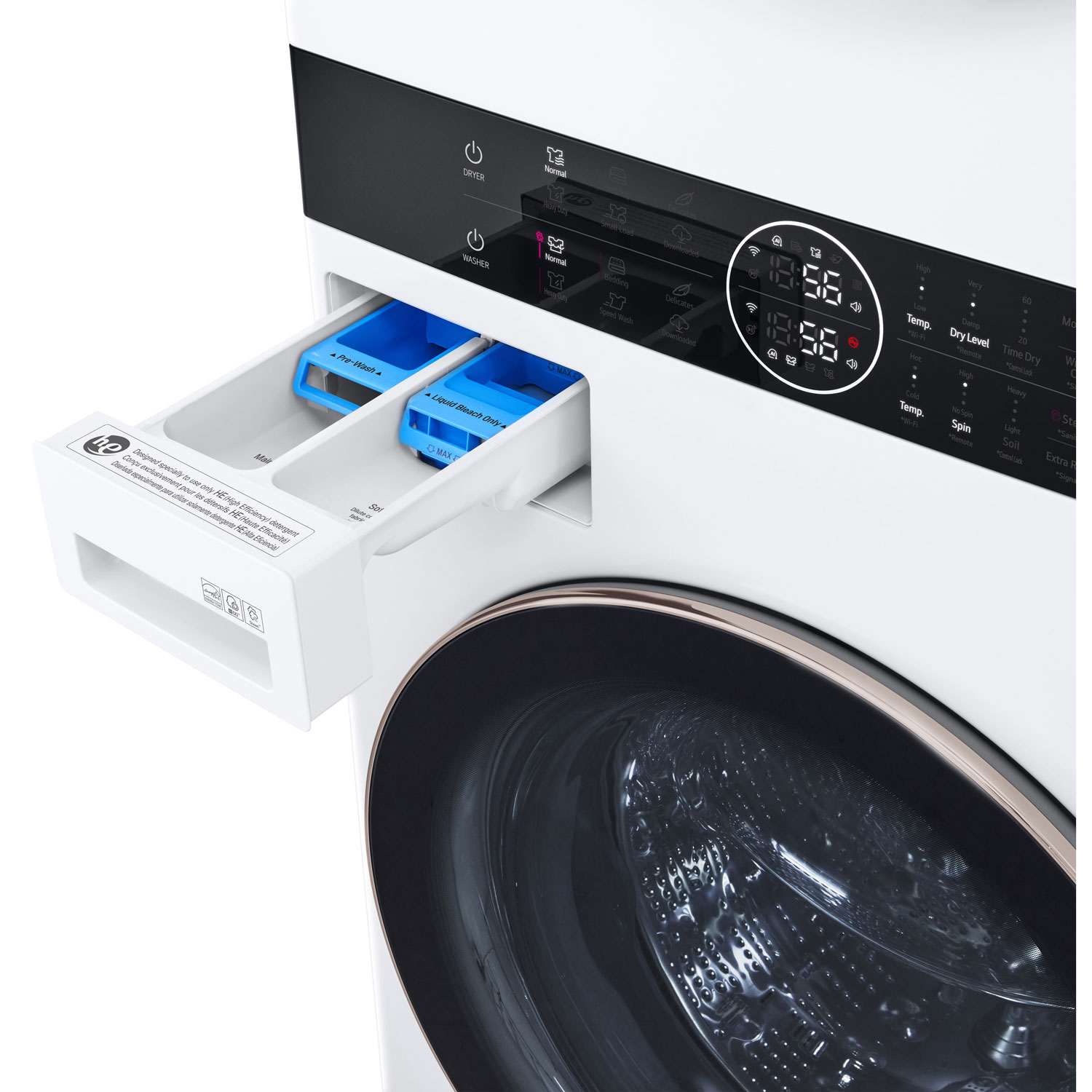 LG WashTower 5.2 Cu. Ft. Electric Washer & 7.4 Cu. Ft. Dryer Laundry Centre - White
