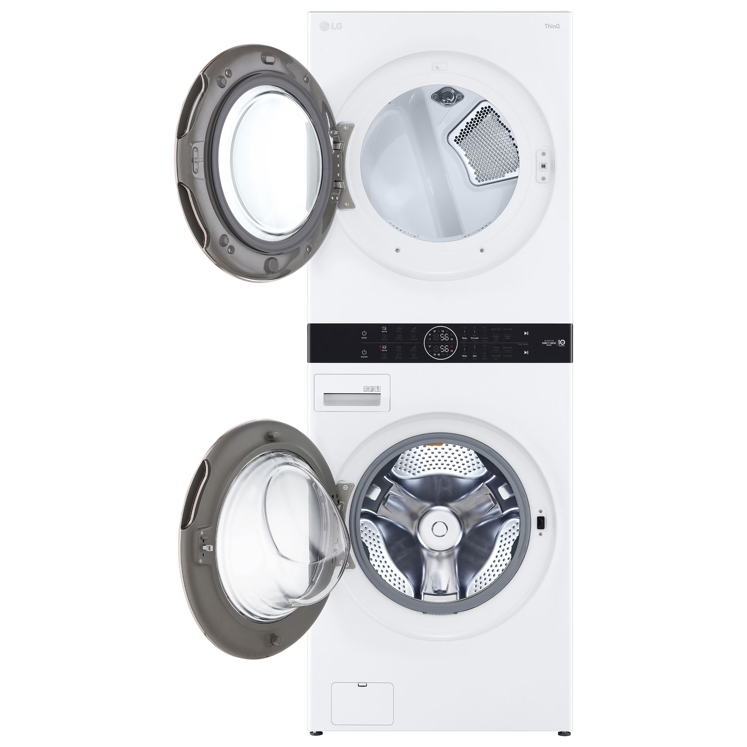 LG WashTower 5.2 Cu. Ft. Electric Washer & 7.4 Cu. Ft. Dryer Laundry Centre - White
