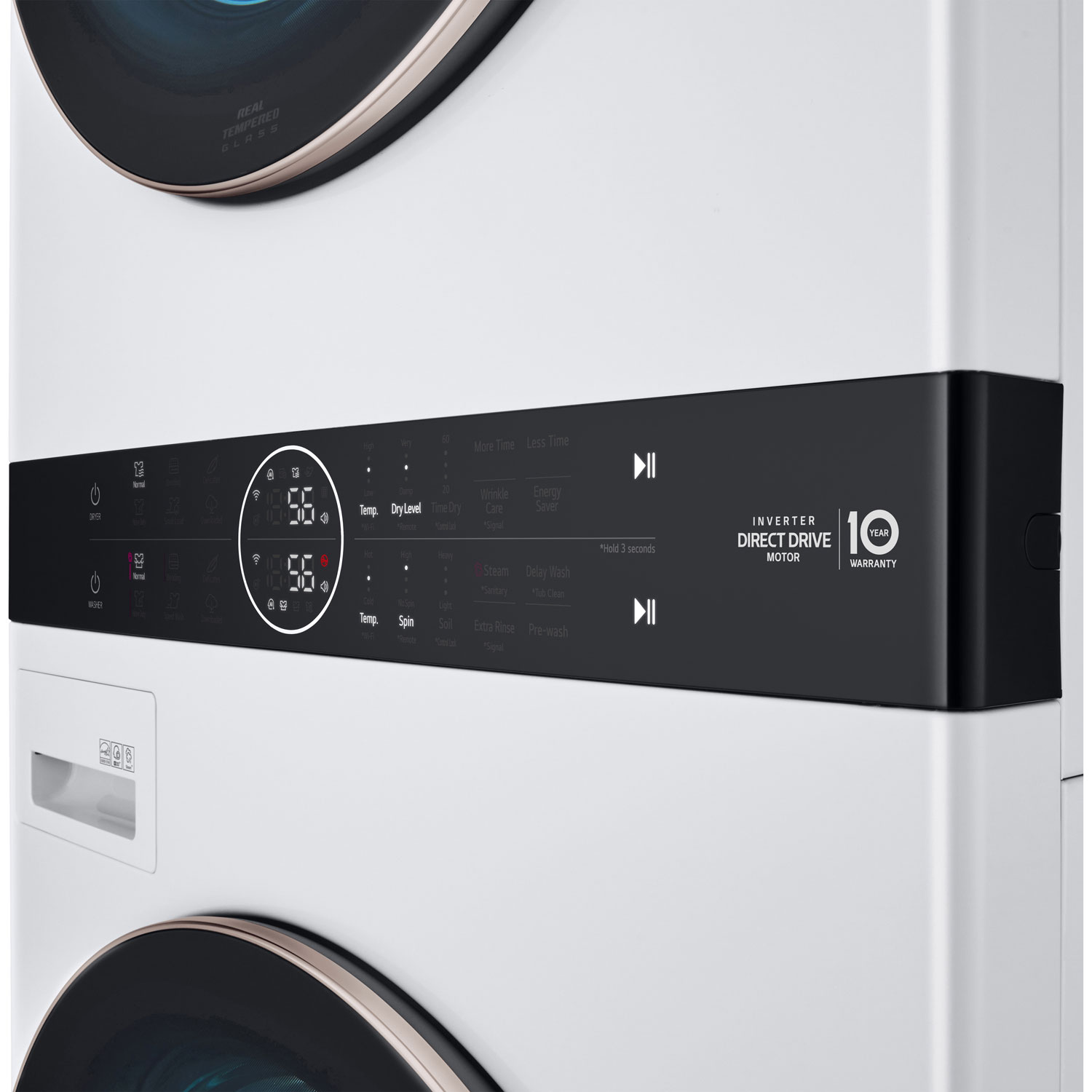 LG WashTower 5.2 Cu. Ft. Electric Washer & 7.4 Cu. Ft. Dryer Laundry Centre - White