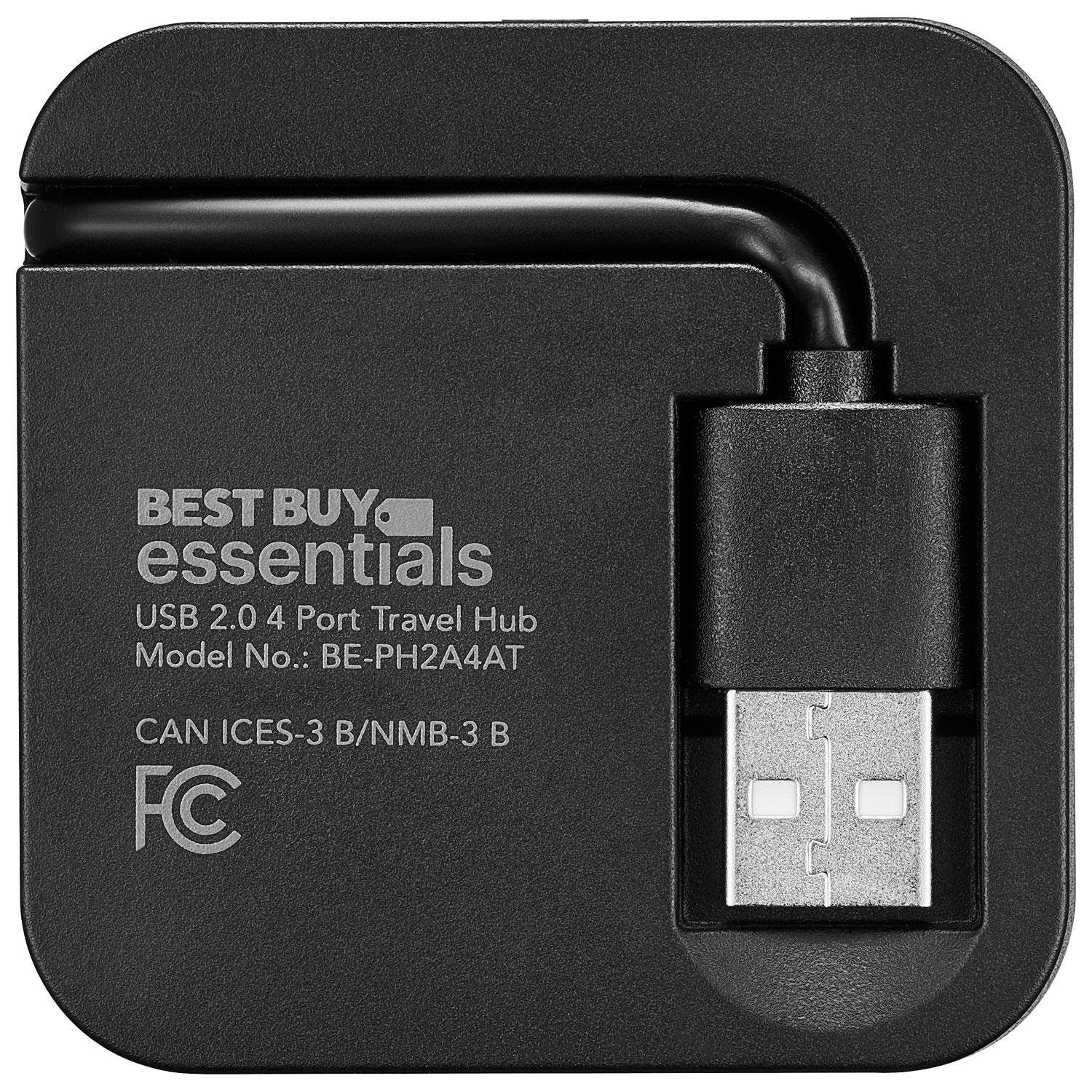 Concentrateur de voyage USB 2.0 à 4 ports de Best Buy Essentials - Seulement à Best Buy