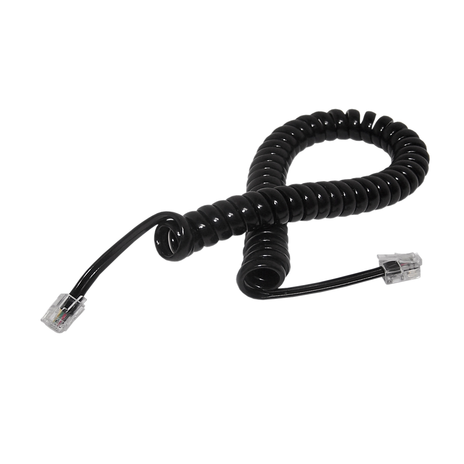 Cordon téléphonique HYFAI, cordon de poignée de téléphone, câble de combiné, câble de combiné téléphonique Landline RJ9 4P4C noir, 15 pi