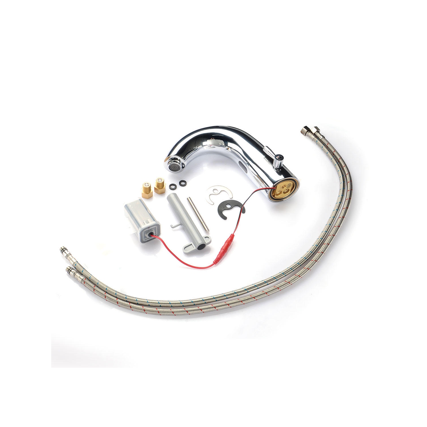 Automatic Touchless Basin Faucet with Cold & Hot Water Hands-Free Bathroom Vessel Sink Tap