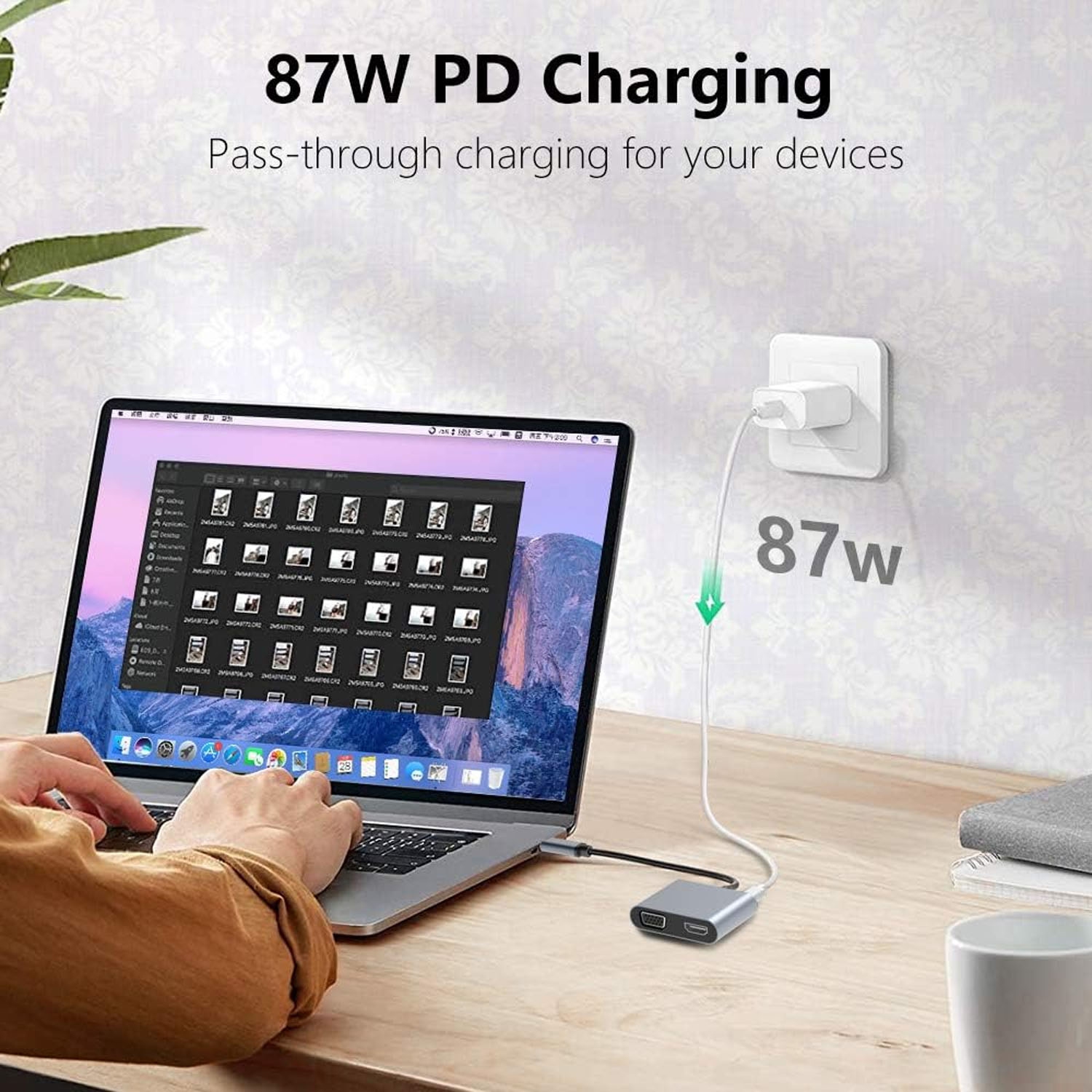 ISTAR Male Type C to Female USB3.0 HDMI 4K VGA TypeC Audio Video Converter Hub Adapter