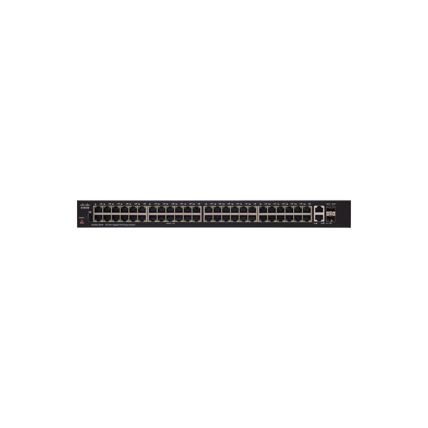 GIGABIT SWITCH Cisco Systems SG250-50P-K9-NA Sg250-50p 50port Gigabit Poe Perp