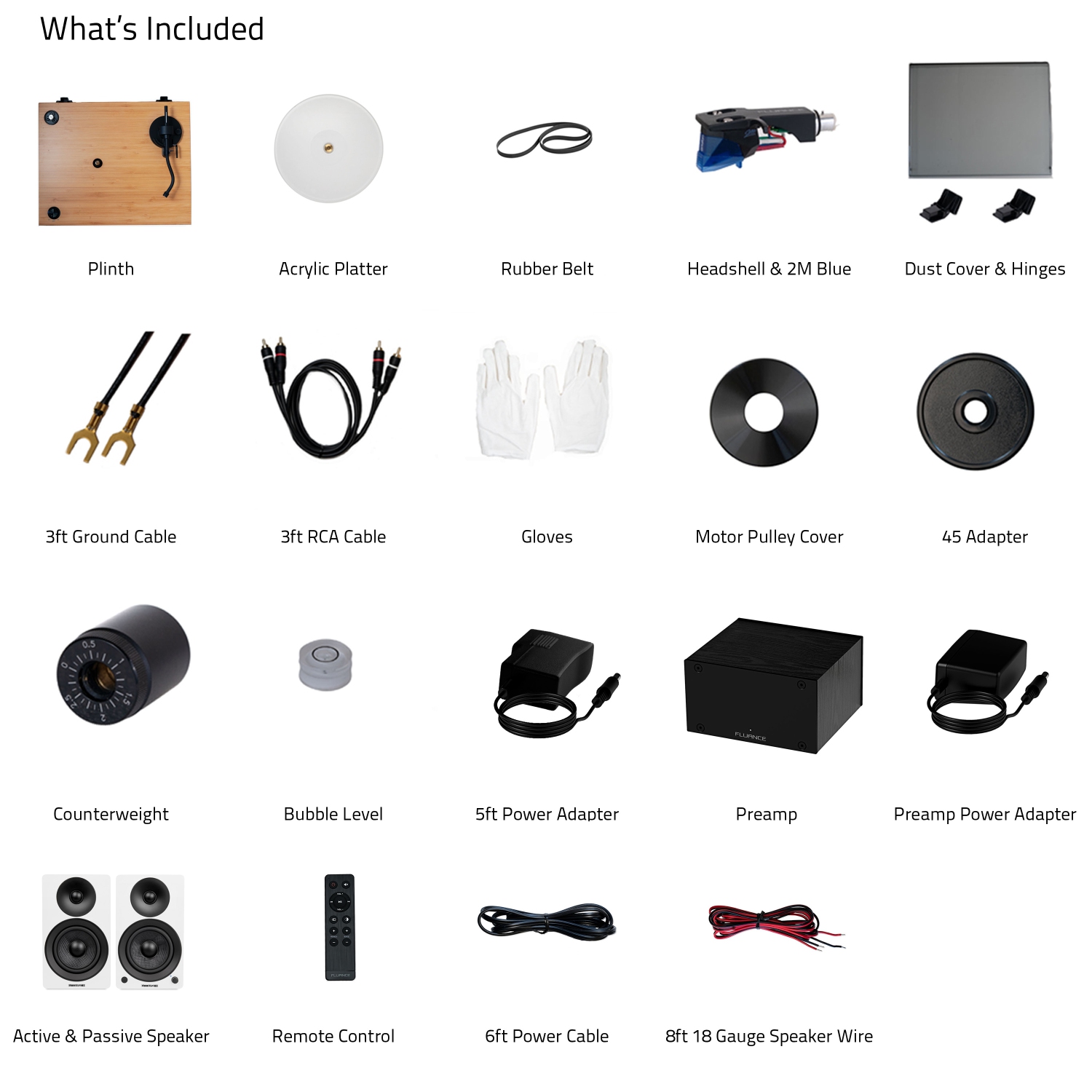 Fluance RT85 Reference High Fidelity Vinyl Turntable, PA10 Phono Preamp and Ai41 Powered 5" Stereo Bookshelf Speakers