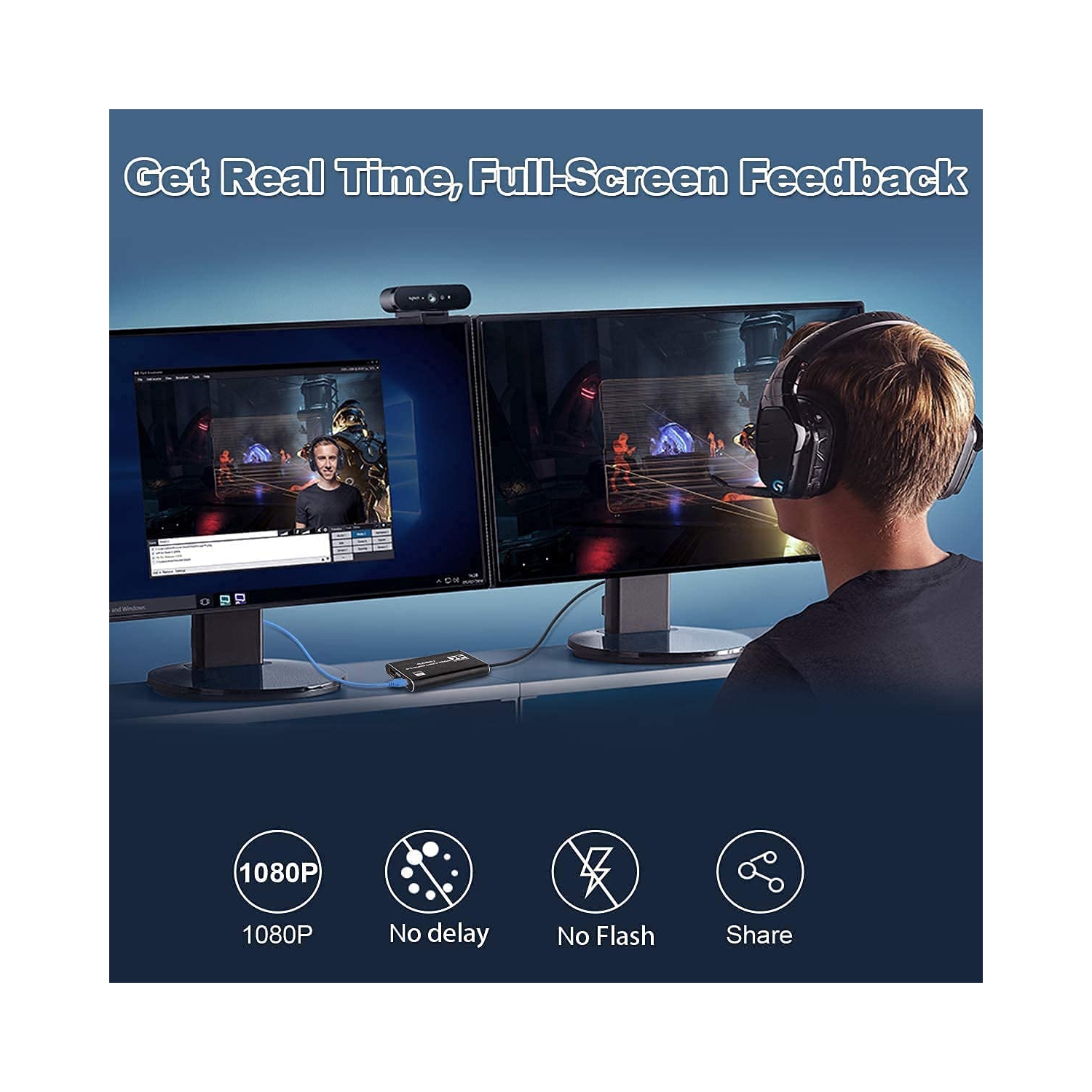 ISTAR 4K 60fps Video Capture Device Portable Video Converter Adapter - Black