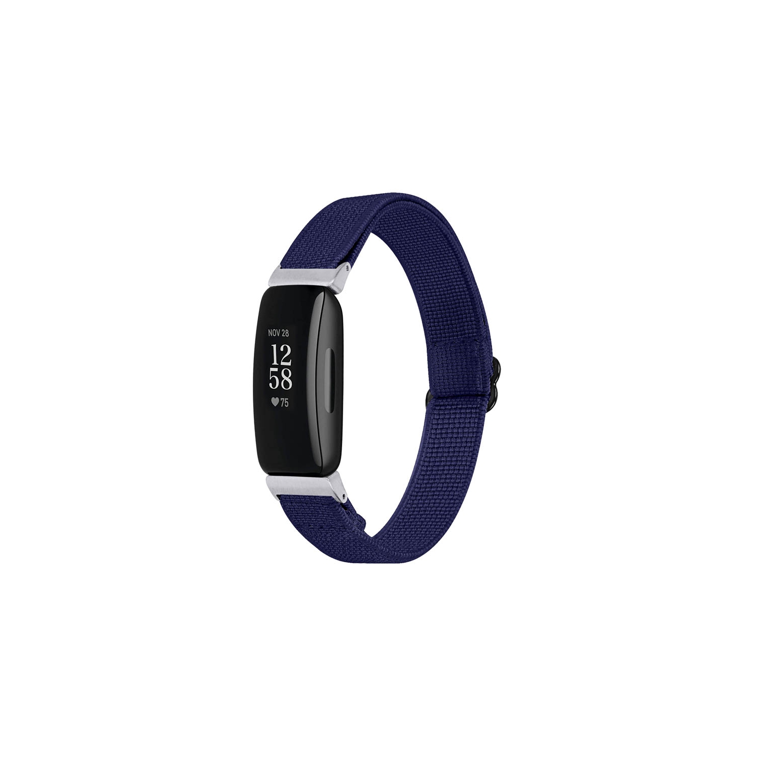 StrapsCo Elastic Nylon Watch Band Strap for Fitbit Inspire 2 - Navy
