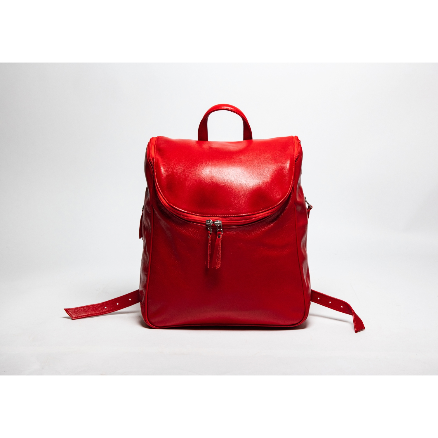 HIDES Leather Women Travel City Backpack 14" Laptop, Red