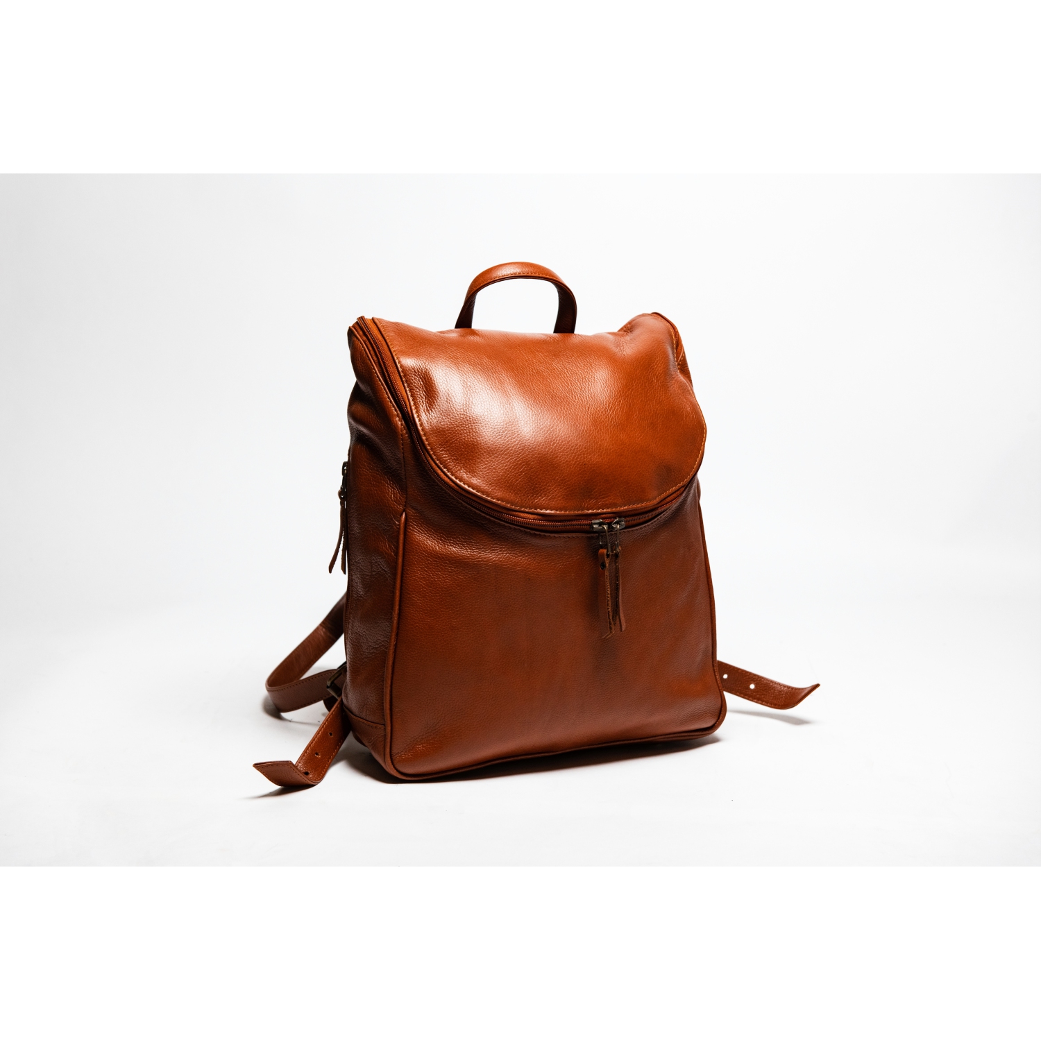 CAMOUFLE – Sac à dos Travel City pour femmes en cuir, 14 po, brun texturé