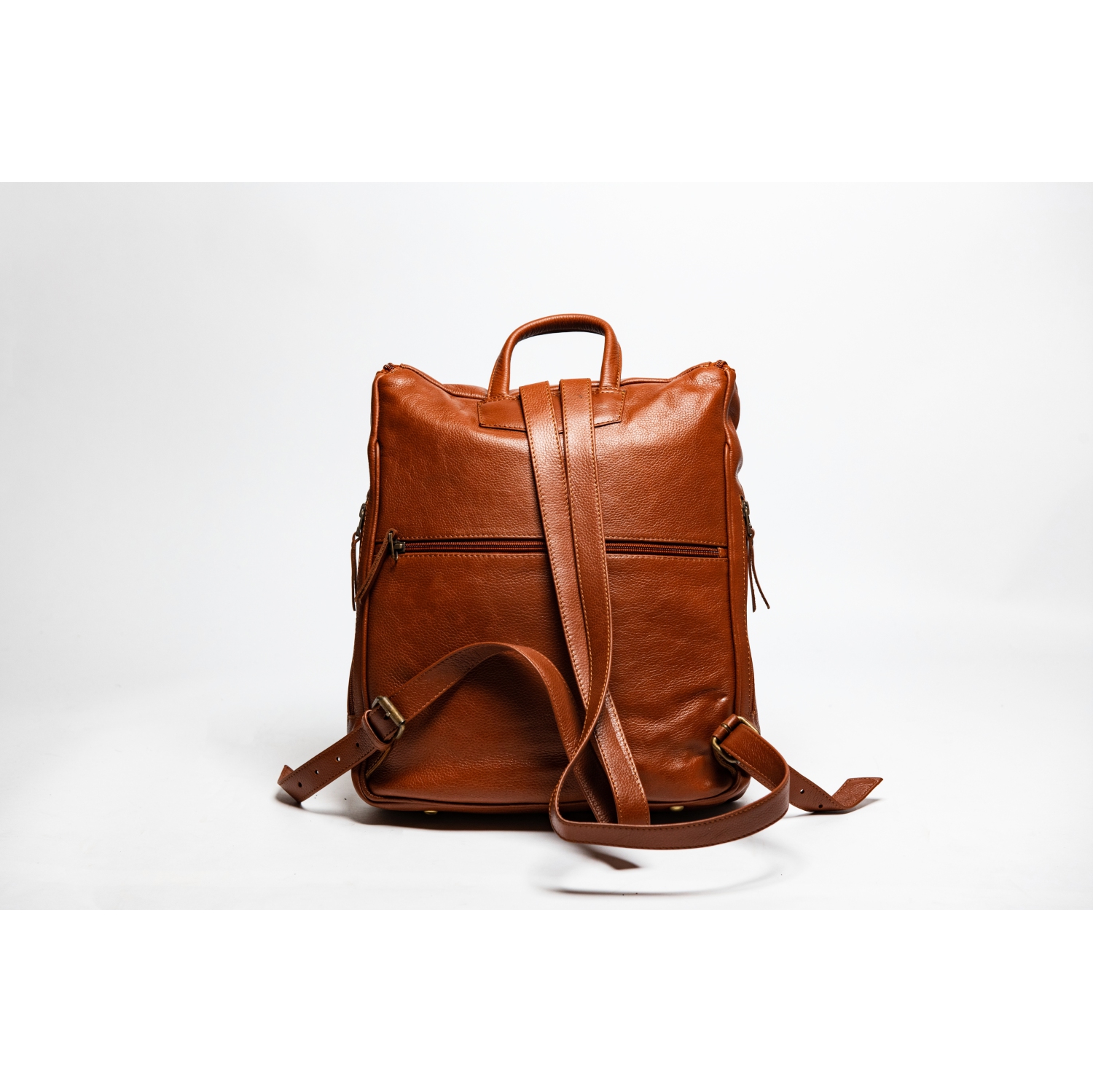 CAMOUFLE – Sac à dos Travel City pour femmes en cuir, 14 po, brun texturé