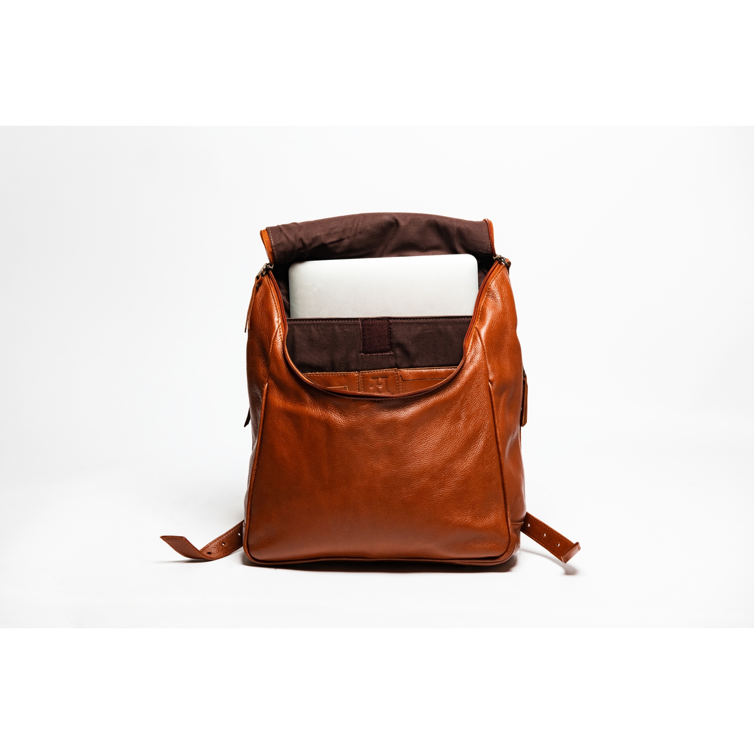 CAMOUFLE – Sac à dos Travel City pour femmes en cuir, 14 po, brun texturé