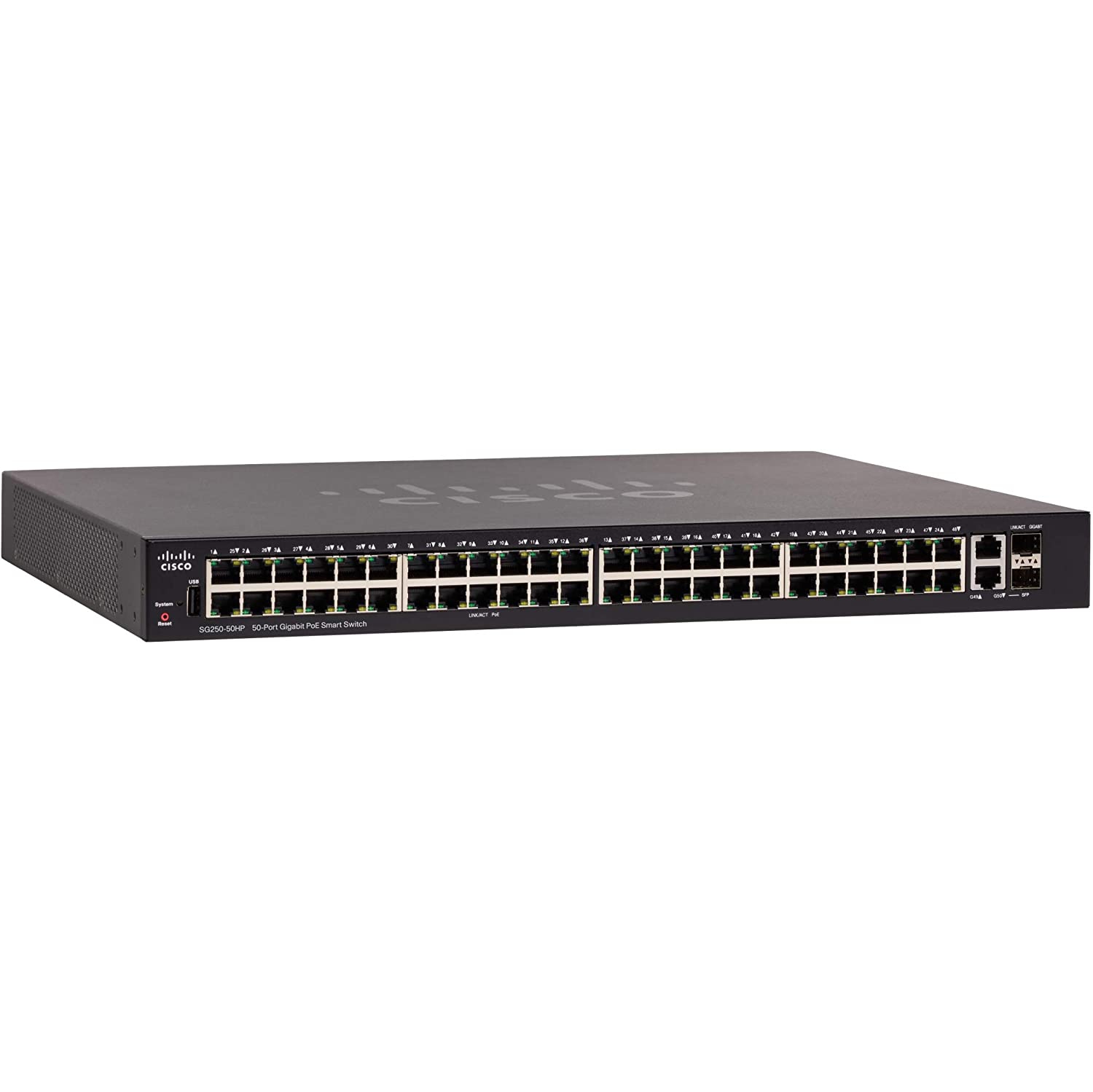 GIGABIT SWITCH Cisco Sg250-50Hp 50-Port Gigabit Poe Smart Switch