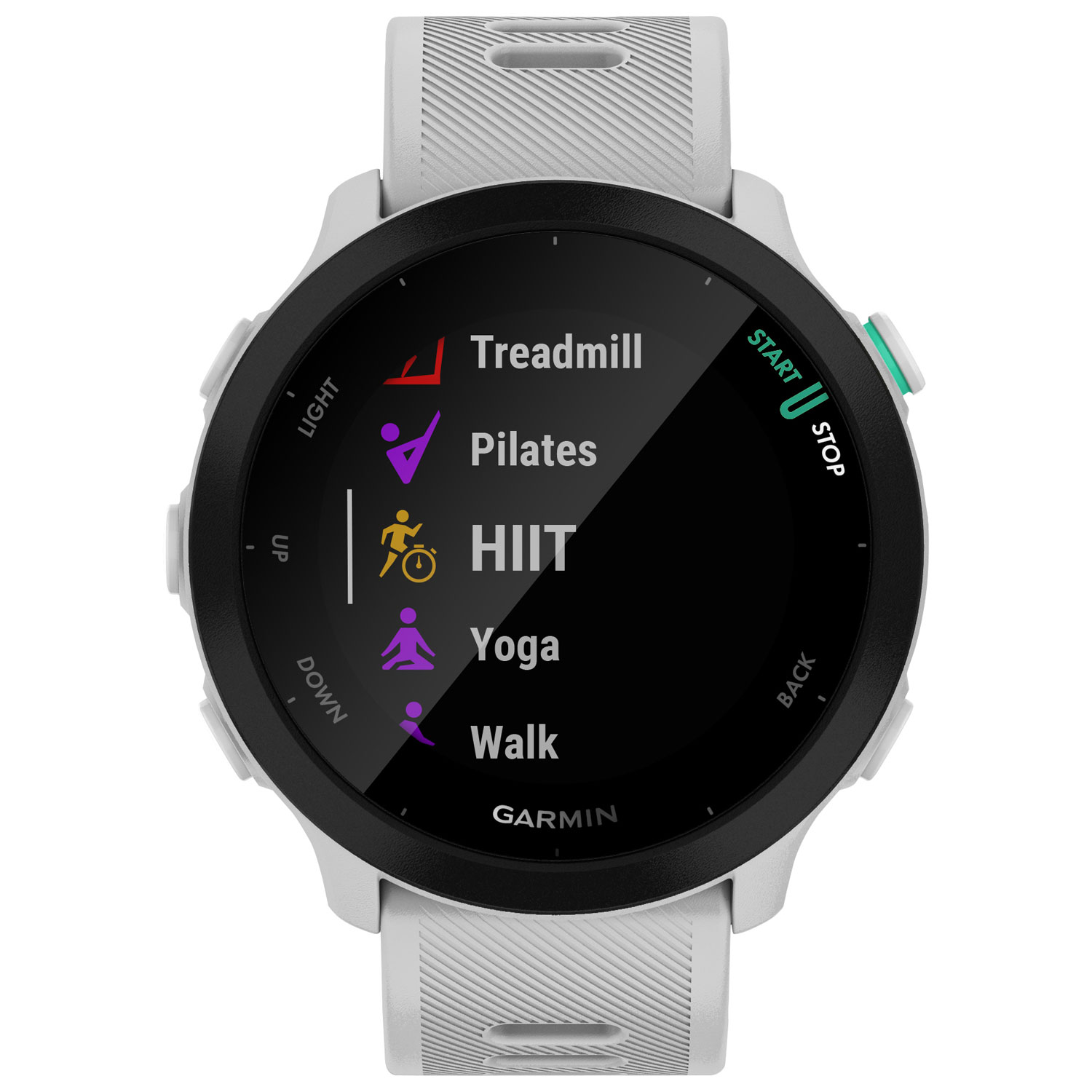 Garmin Forerunner 55 GPS Watch with Heart Rate Monitor - White