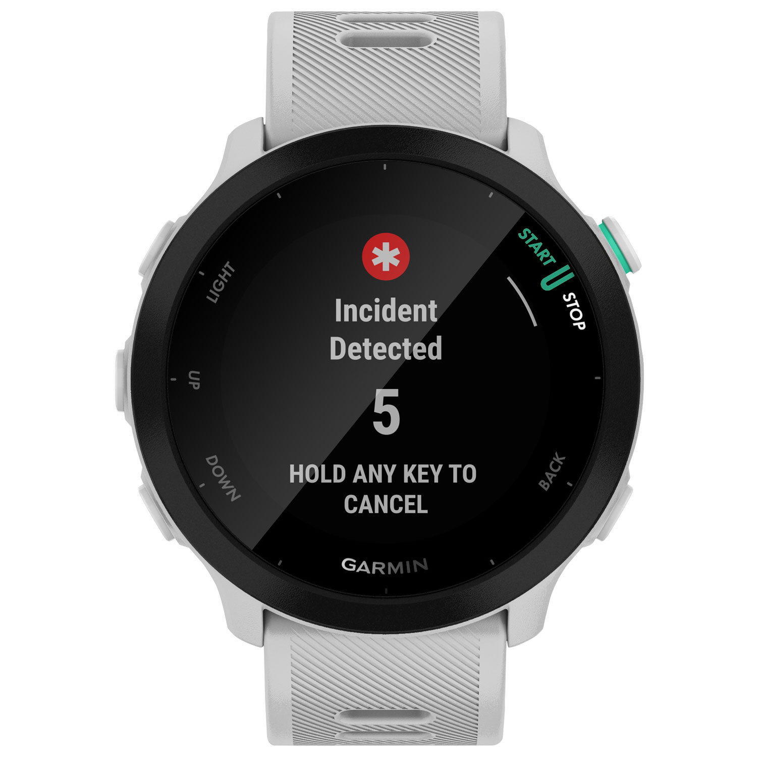 Montre intelligente Bluetooth Forerunner 55 de Garmin pour la course - Blanc