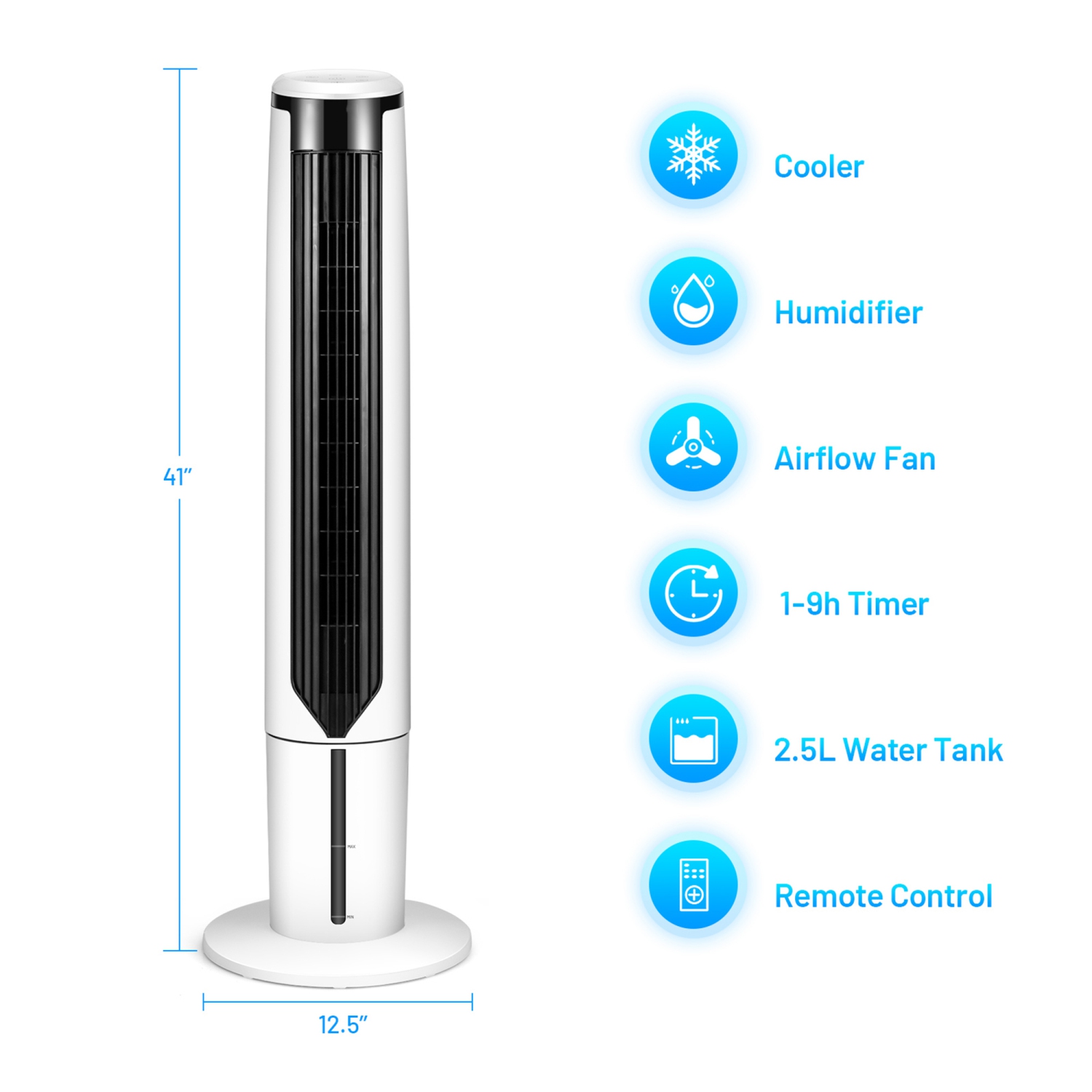 Tower fan with cooling hot sale gel