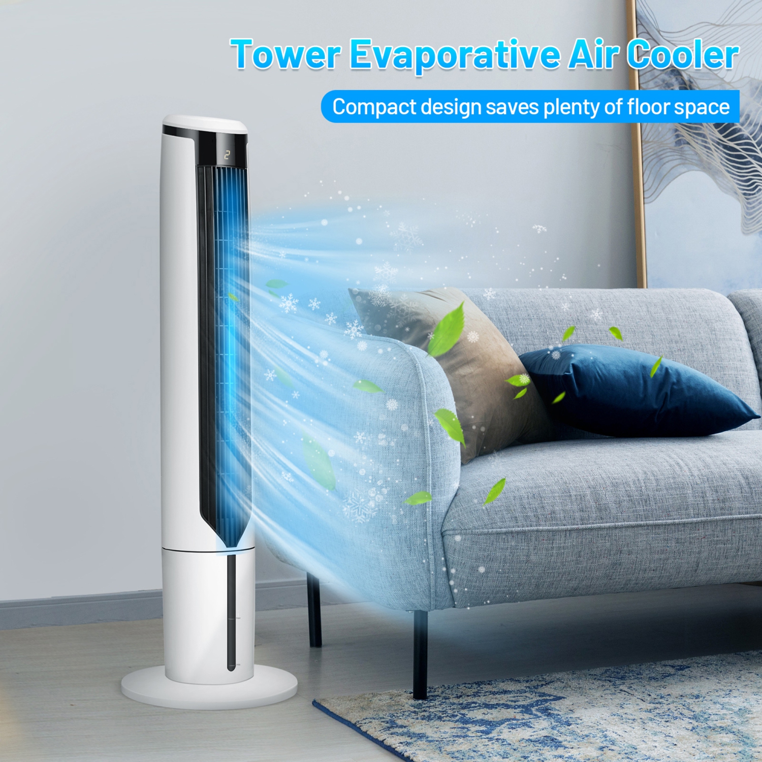Gymax 41'' Tower Fan 3 in 1 Evaporative Air Cooler Humidifier w/ Remote Control