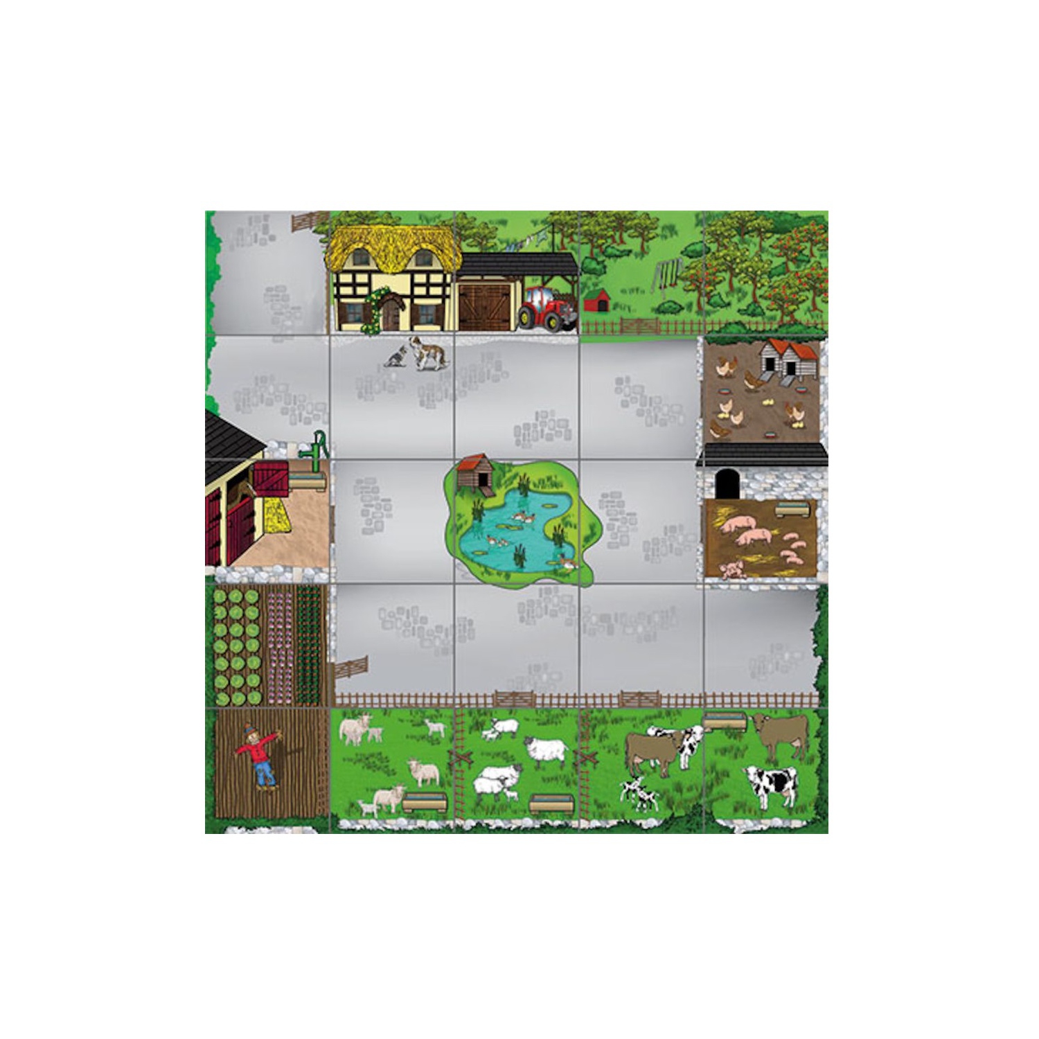 TTS Bee-Bot Farmyard Mat – Kids Education Robots, Model: IBFARM | Floor playmats for kids Educational Fun Robot mats- Programmable Robot Toys for