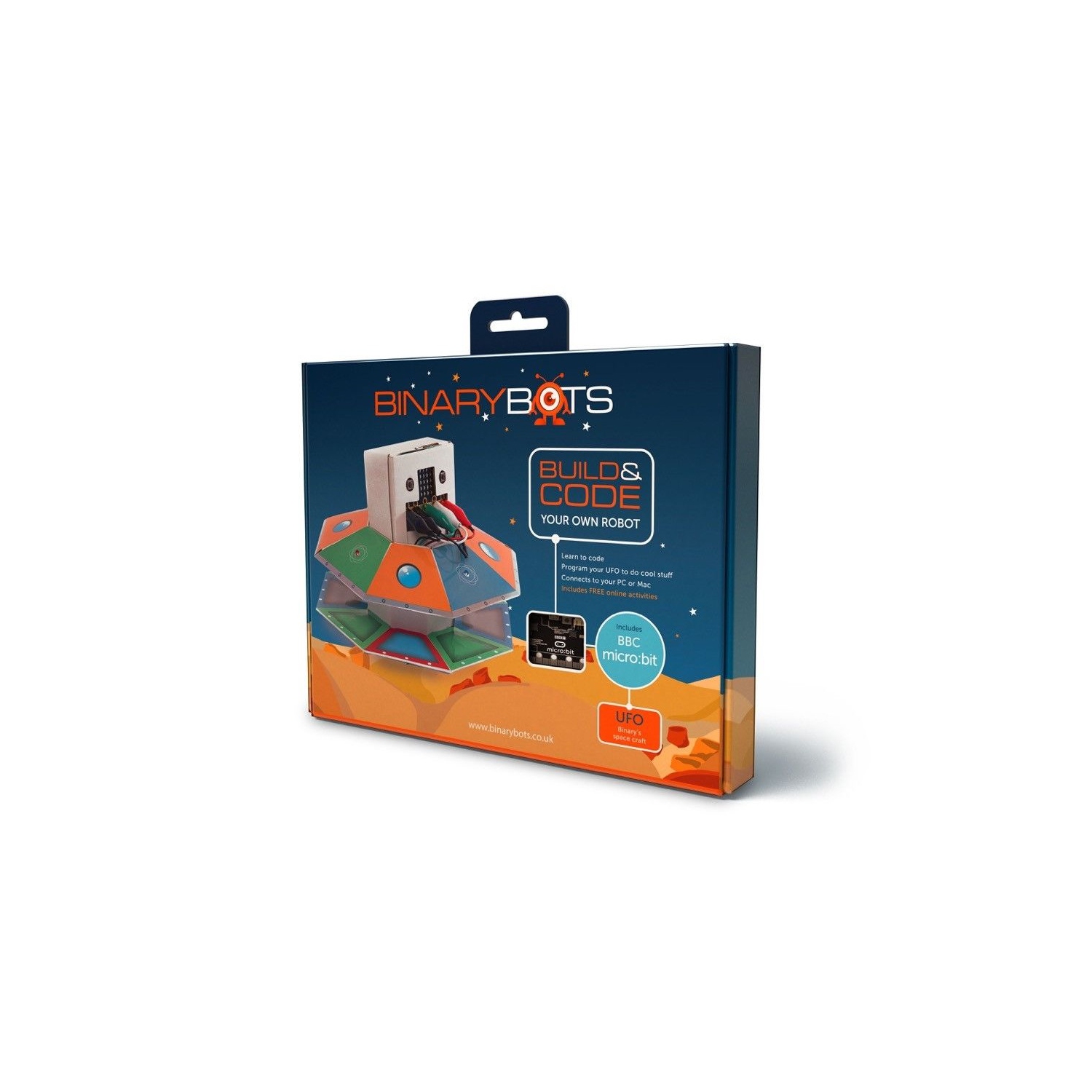 TTS BBC: Micro-Bits UFO Robots – Programmable Robots, Carboard to Code UFO Binary Bots, Coding Robot Toy for Programming & Learning (Pack of 1)