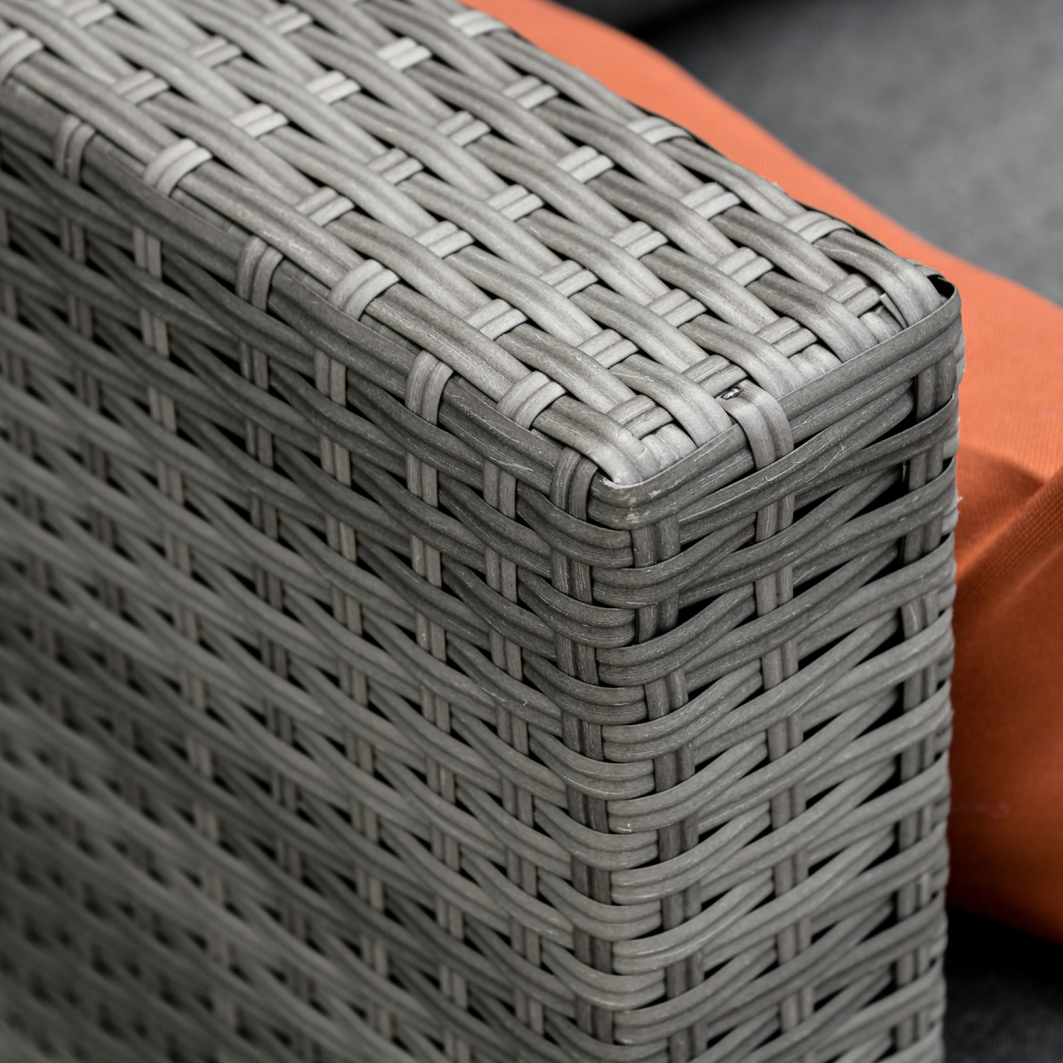 Ensemble de meubles de patio 3 pièces Outsunny Sofa modulaire moderne Chaise en rotin Ensemble de patio en osier tressé à la main Ensemble de patio