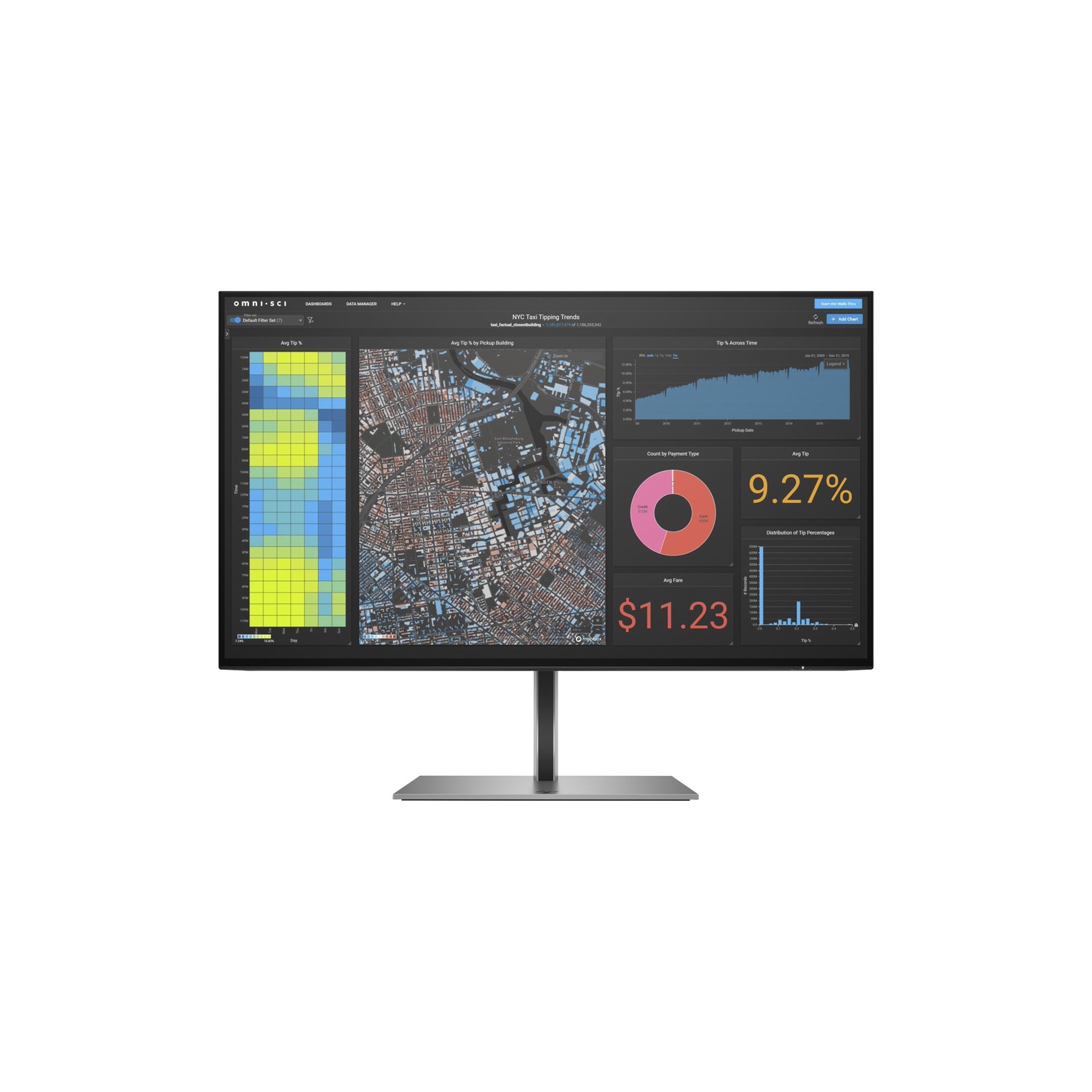 HP Z24f G3 23.8" Full HD LCD Monitor - 16:9 - Silver