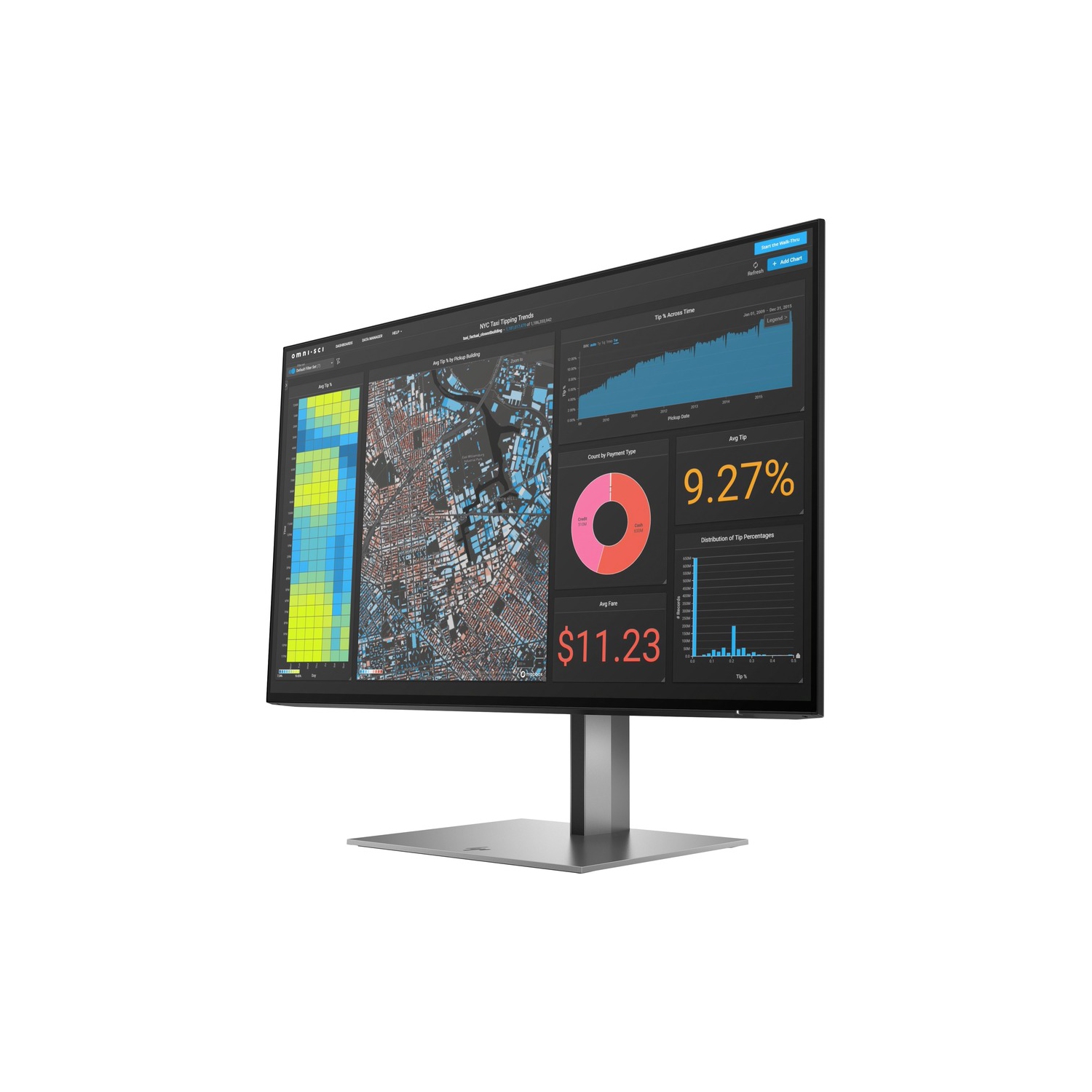 HP Z24f G3 23.8" Full HD LCD Monitor - 16:9 - Silver