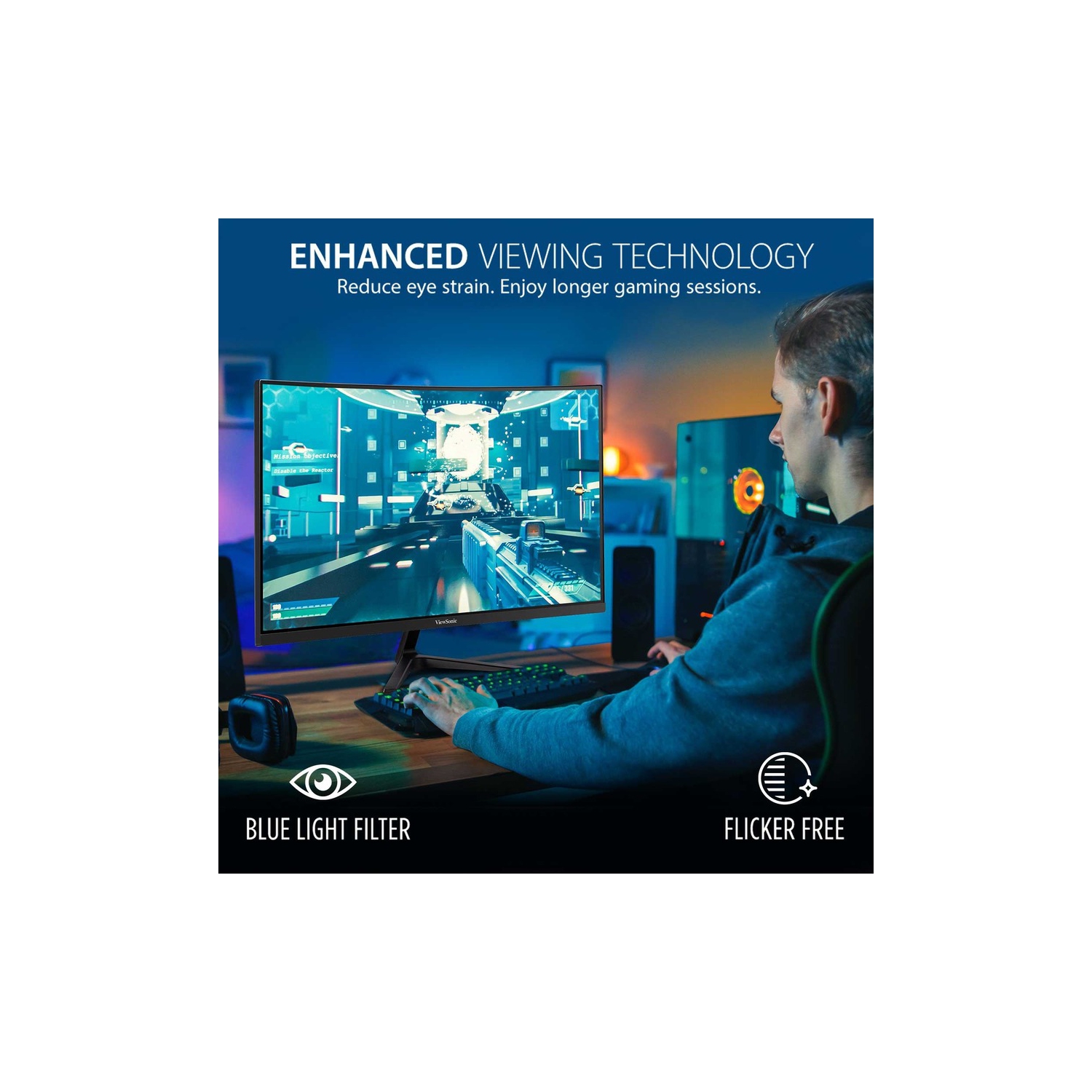 Moniteur LED VX2718-PC-MHD VX2718-PC-MHD de Viewsonic