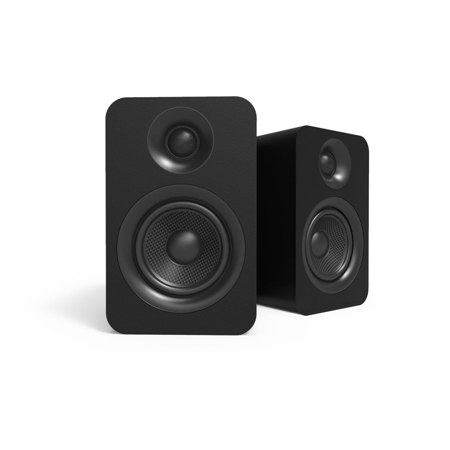 Kanto YUP4 Passive Bookshelf Speakers with 1" Silk Dome Tweeter and 4" Kevlar Woofer | Black | Pair