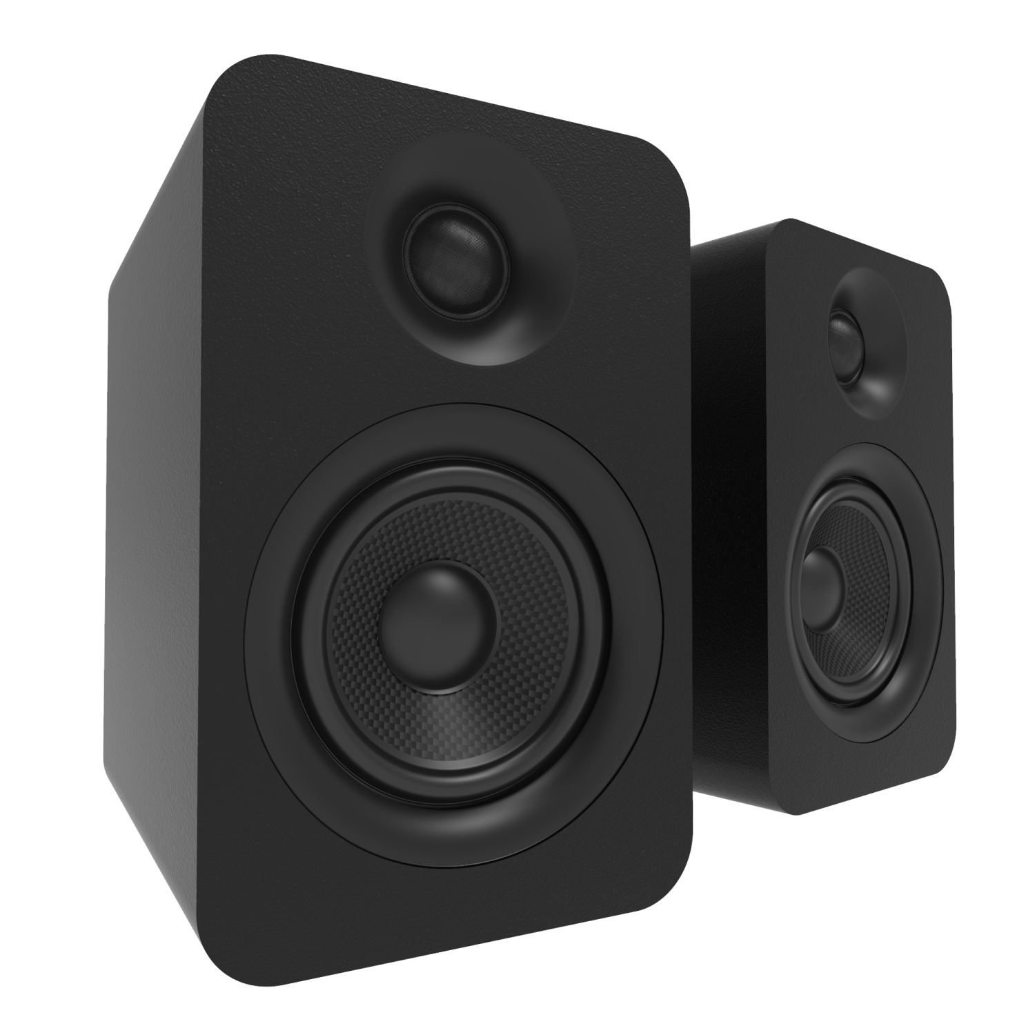 Kanto YUP4 Passive Bookshelf Speakers with 1" Silk Dome Tweeter and 4" Kevlar Woofer | Black | Pair