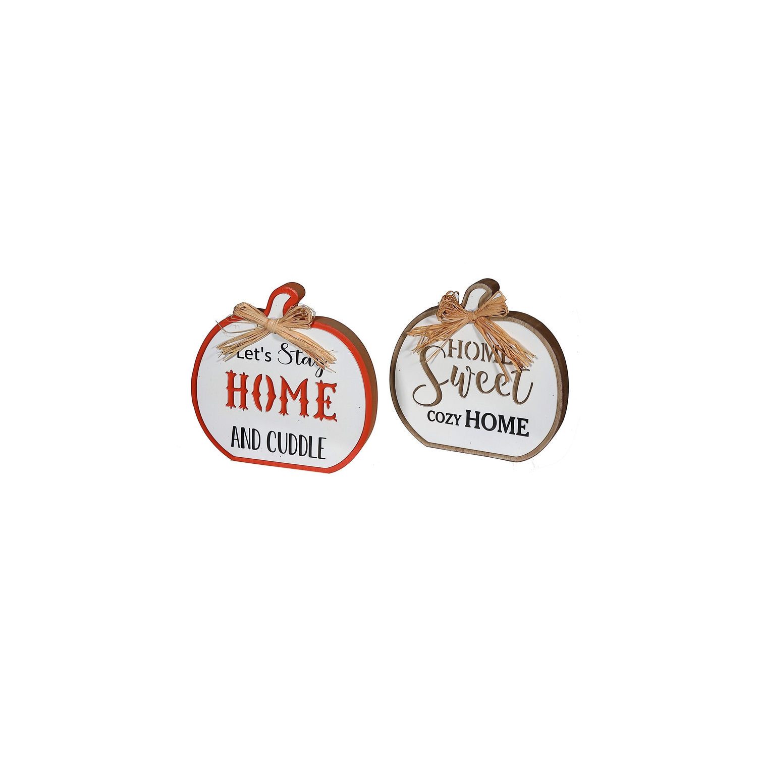 Sweet Home Pumpkin Table Sign - Set of 2