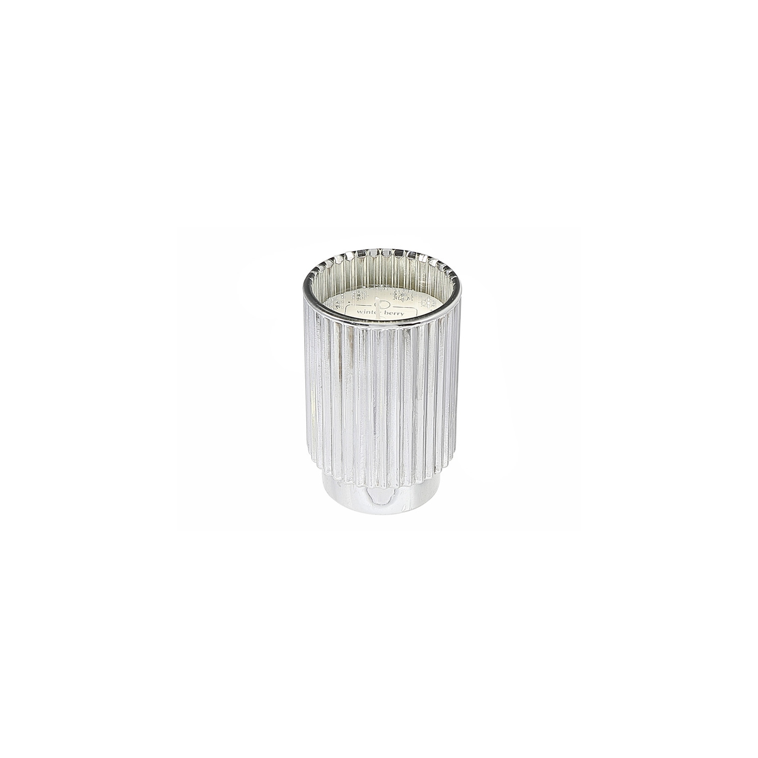 11.3Oz Ribbed Silver Electroplated Scented Candle