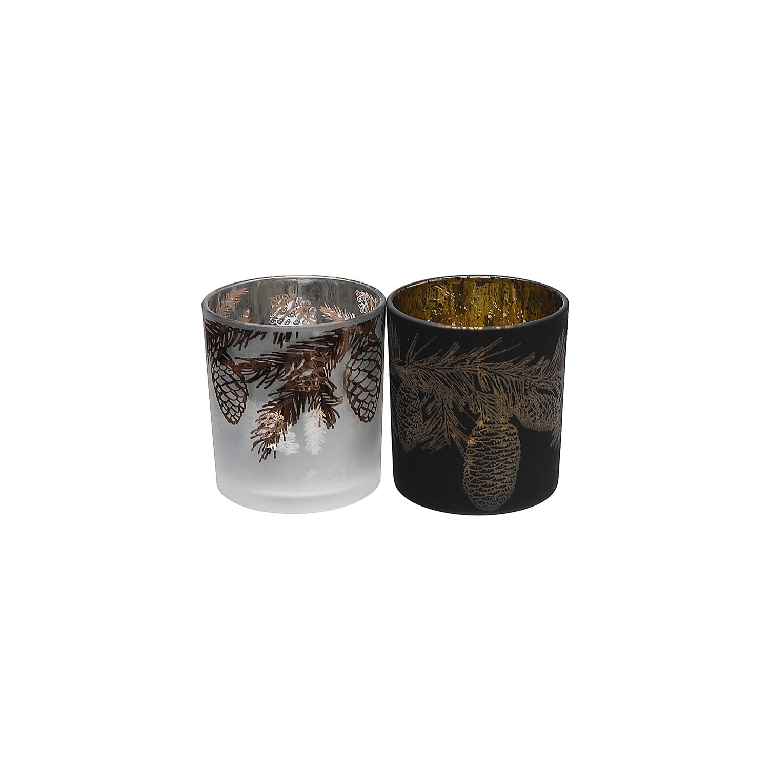 Glass Tealight Holders (Asstd) - Set of 2