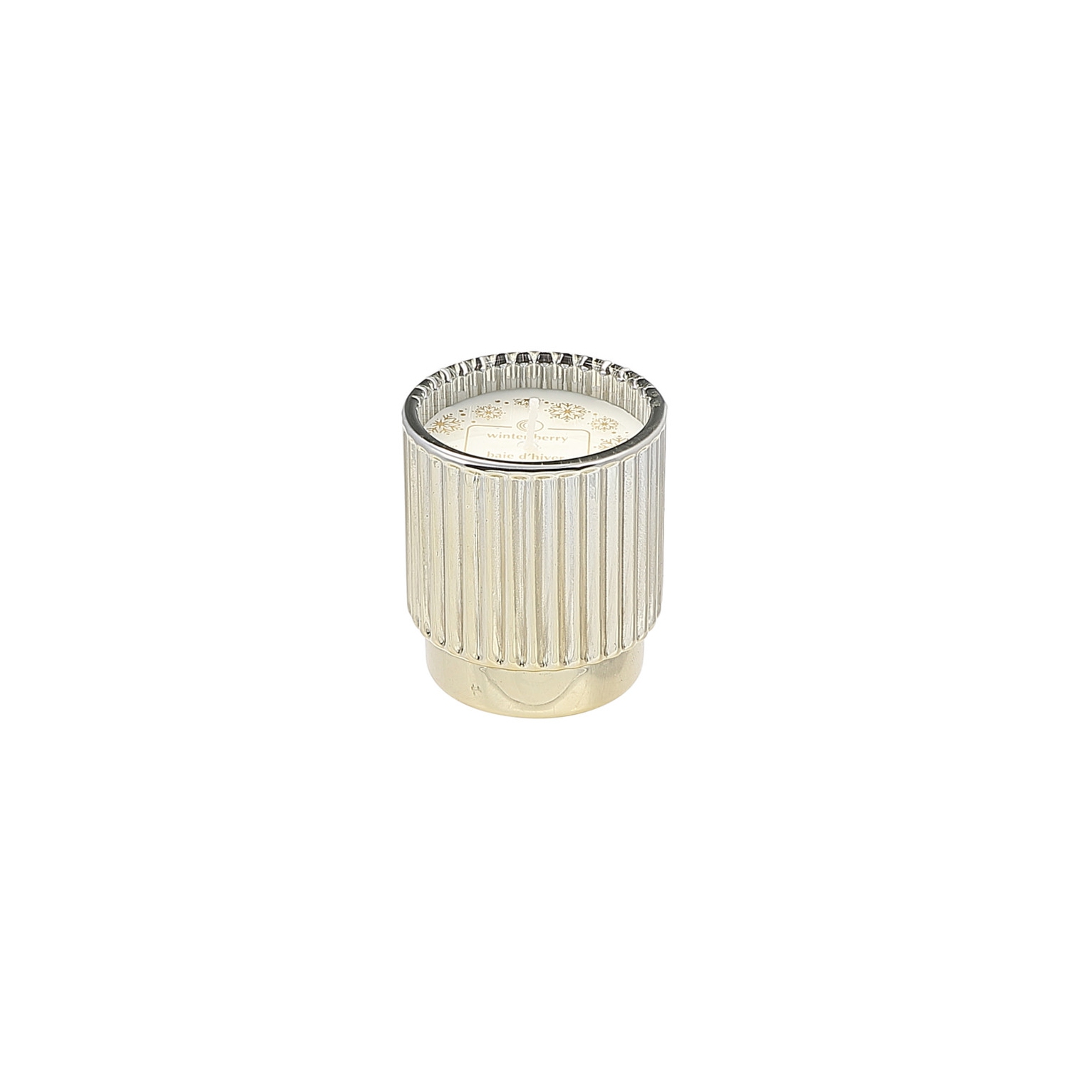 4.6Oz Ribbed Gold Electroplated Scented Candle - Set of 2
