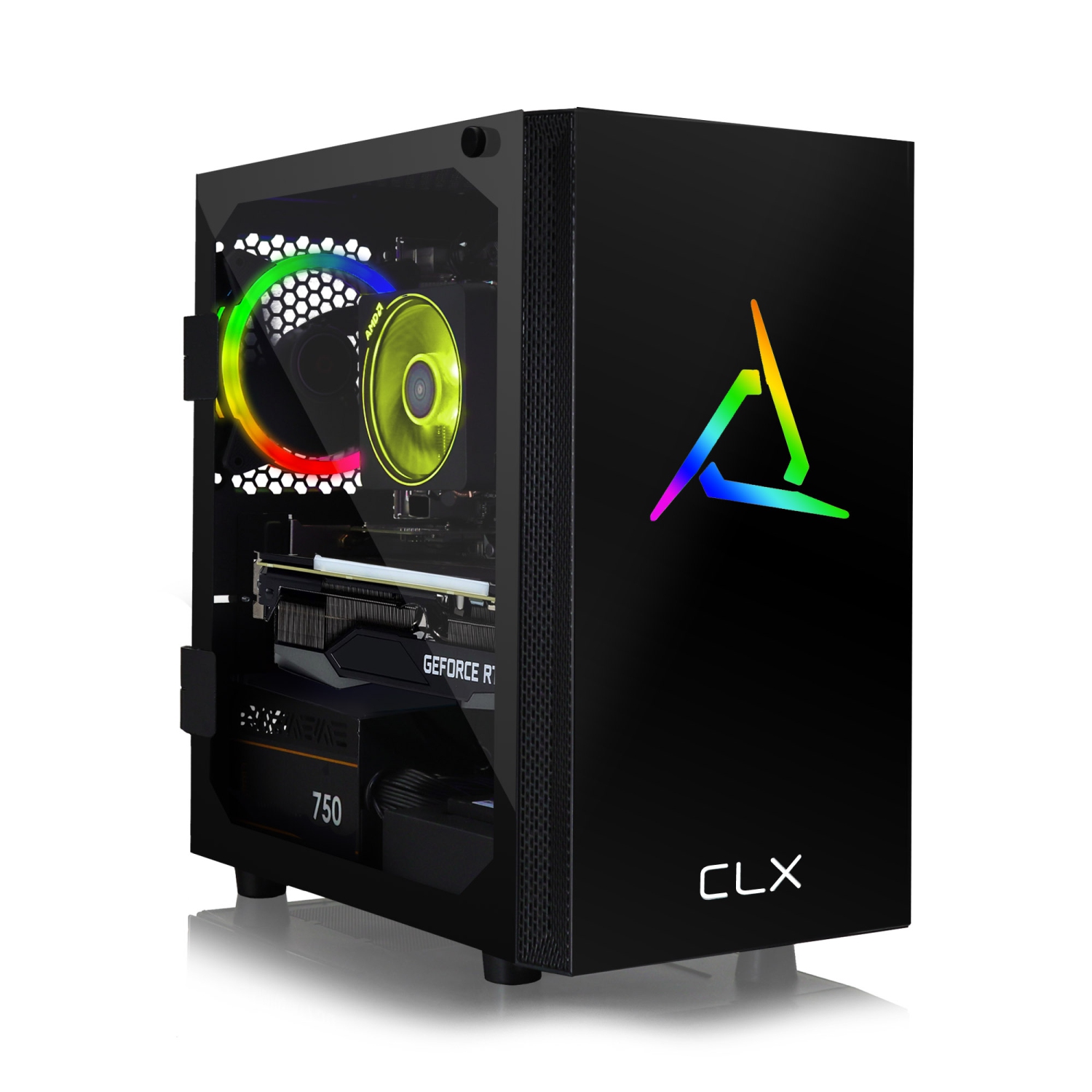 CLX SET VR-Ready Gaming Desktop - AMD Ryzen 7 3700X 3.6GHz 8-Core Processor, 16GB DDR4 Memory, GeForce RTX 3060 Ti 8GB GDDR6 Graphics, 480GB SSD, 2TB HDD, WiFi, Windows 10 Home 64-bit