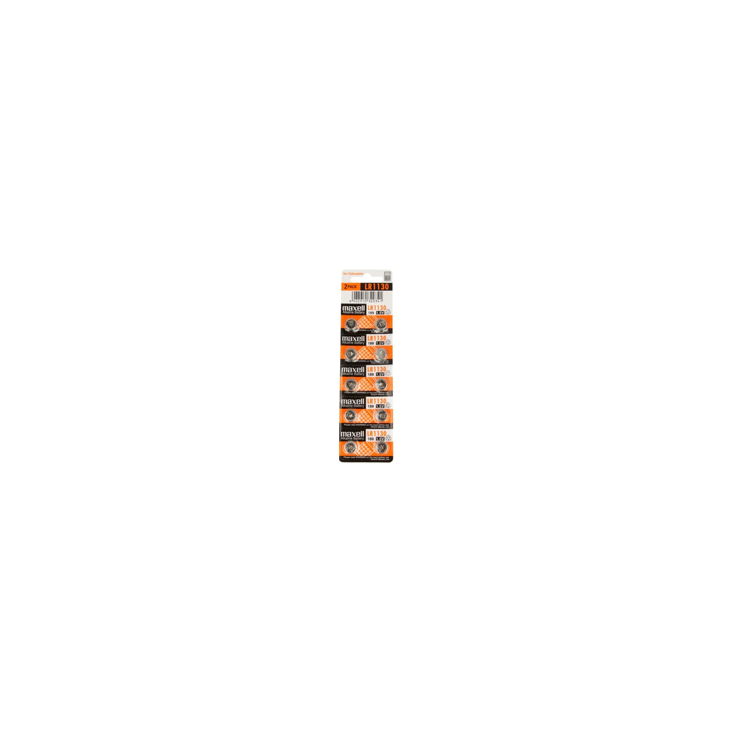 10 x LR1130 / 189 Maxell Alkaline Button Batteries