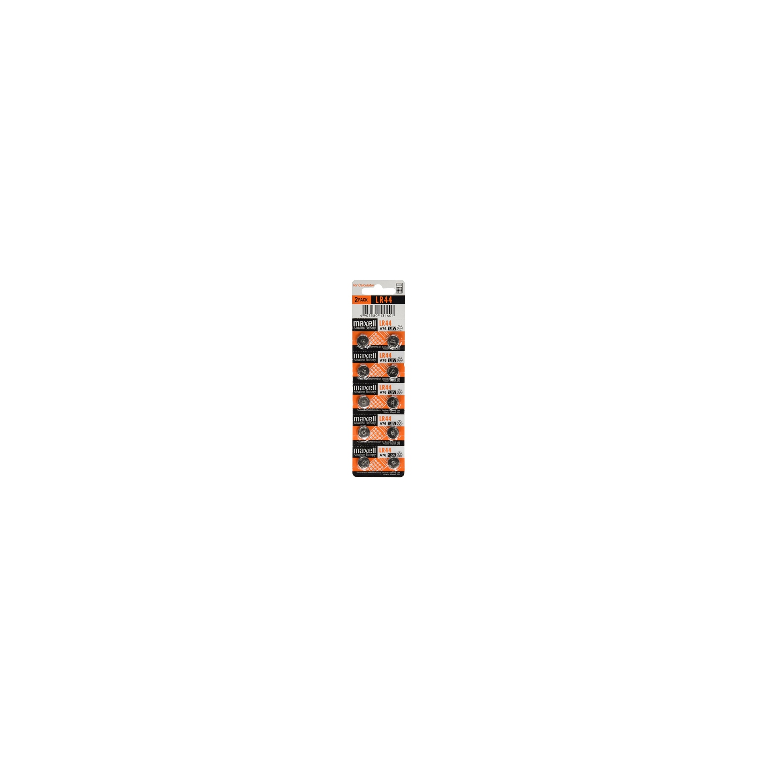 100 x LR44 / A76 Maxell Alkaline Button Batteries