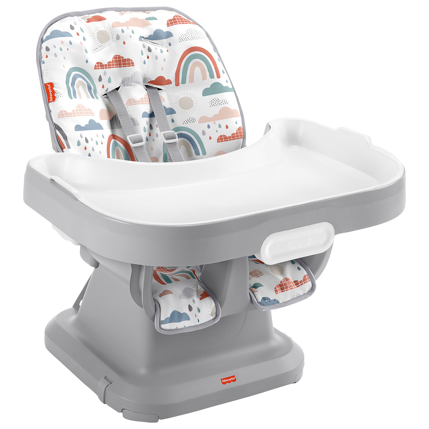 Fisher-Price SpaceSaver Simple Clean High Chair with Tray - Rainbow