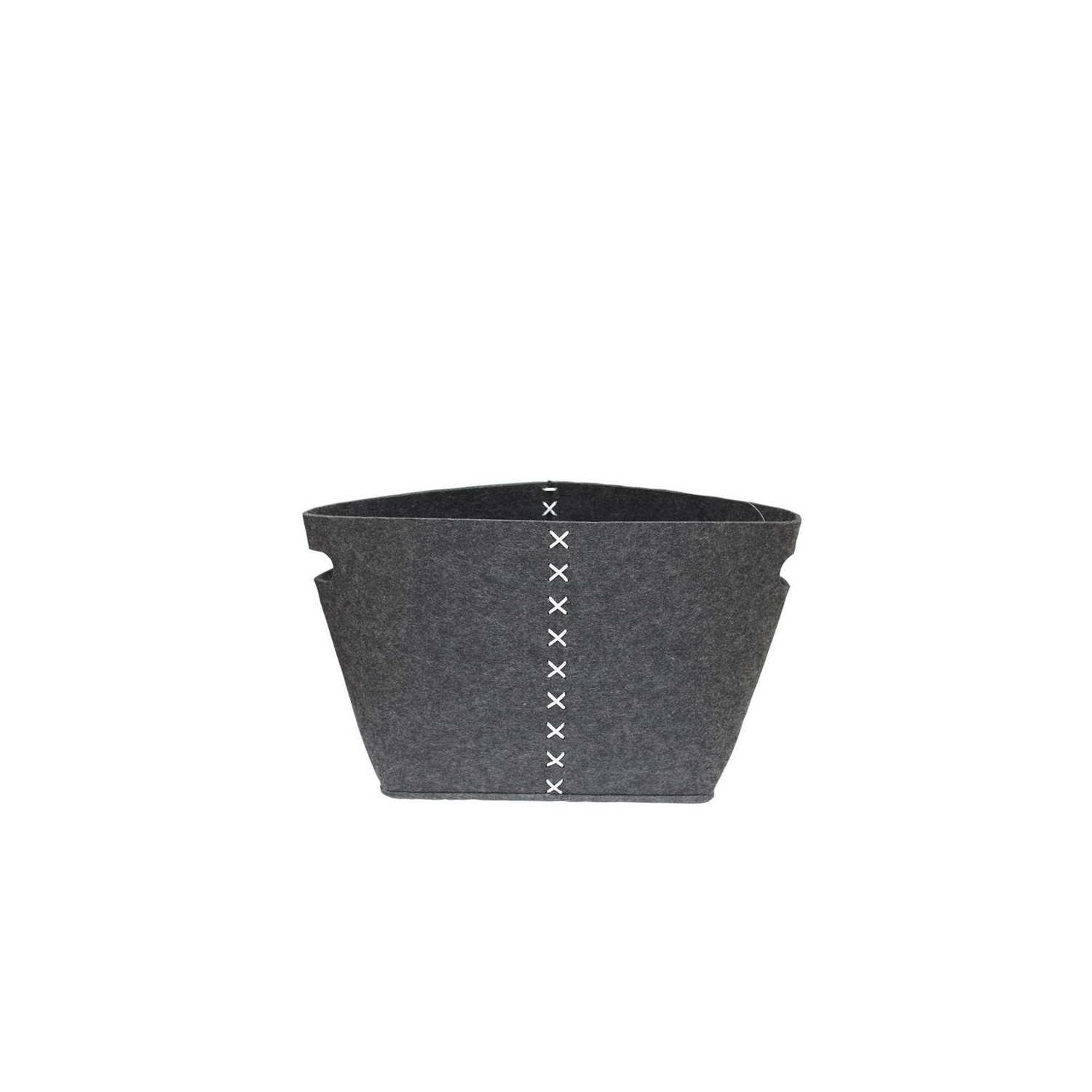 Jessar - Felt Storage Basket, 33.5 x 25 x 28cm, Dark Gray