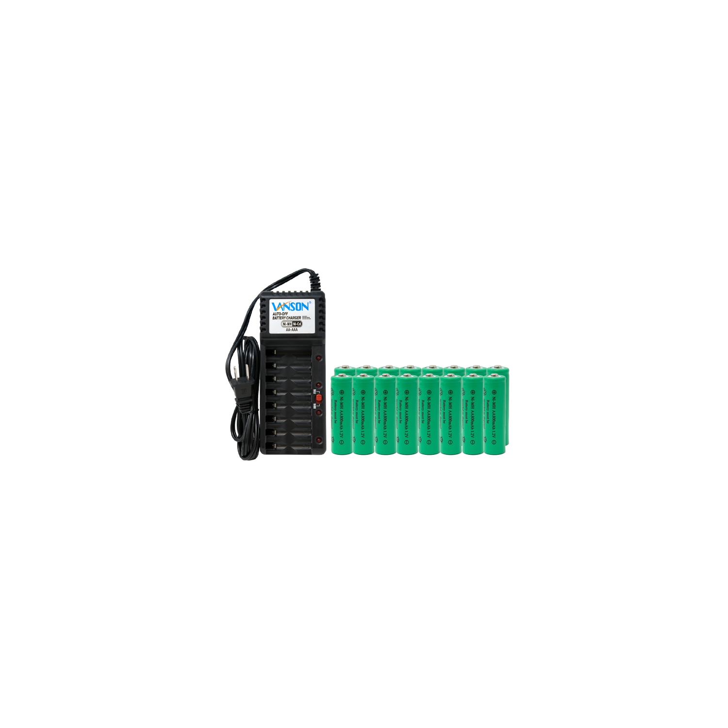 V-868 8 Bay AA et chargeur AAA + 16 piles AA NiMH