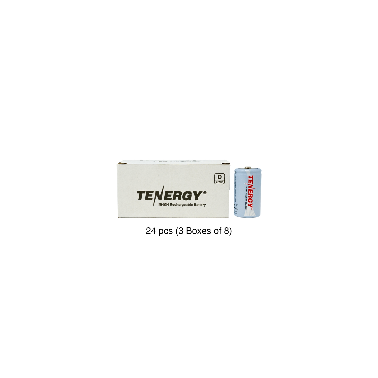 24 x D Tenergy NiMH Batteries